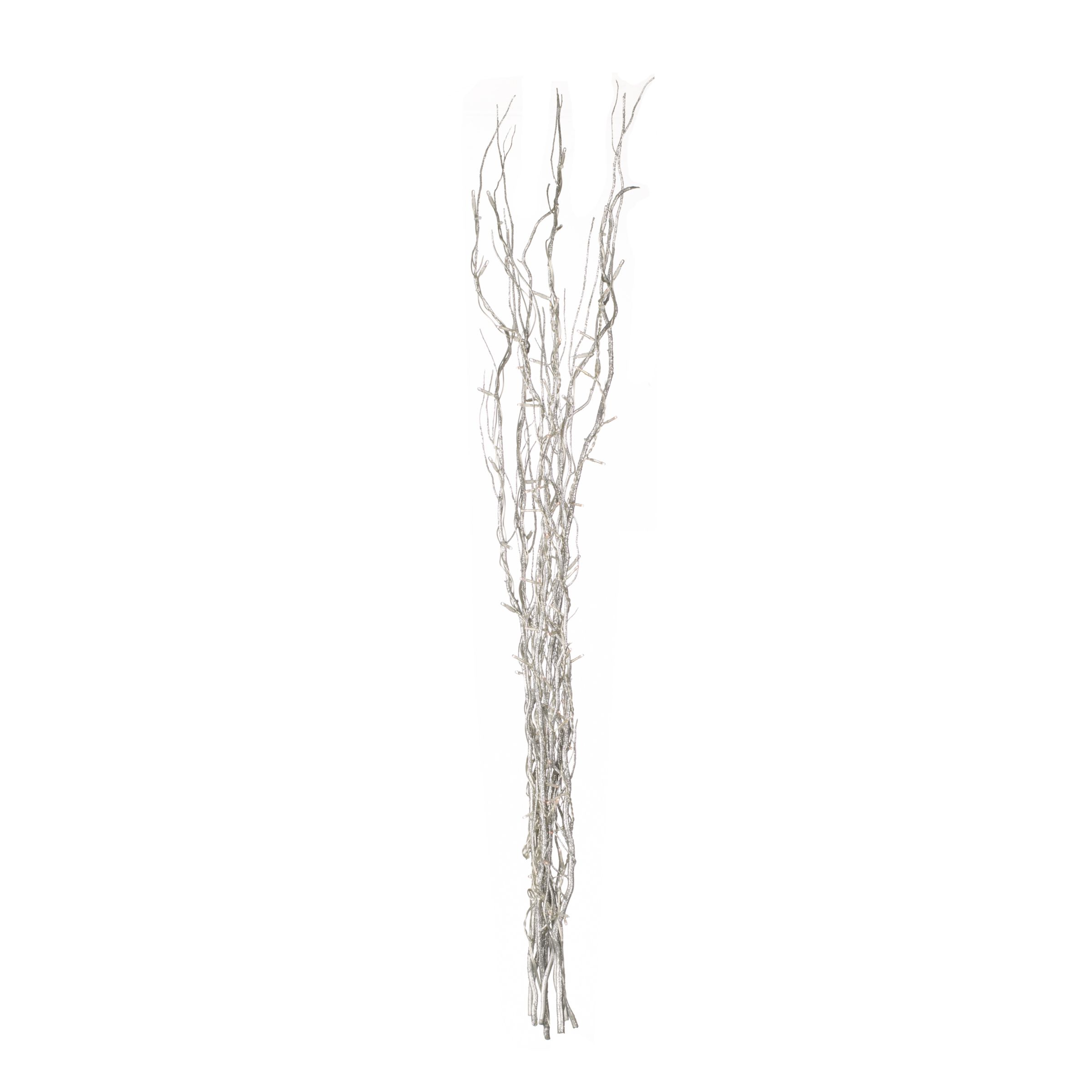 John Lewis Pre-Lit Twigs with 40 Lights, White / Iridescent