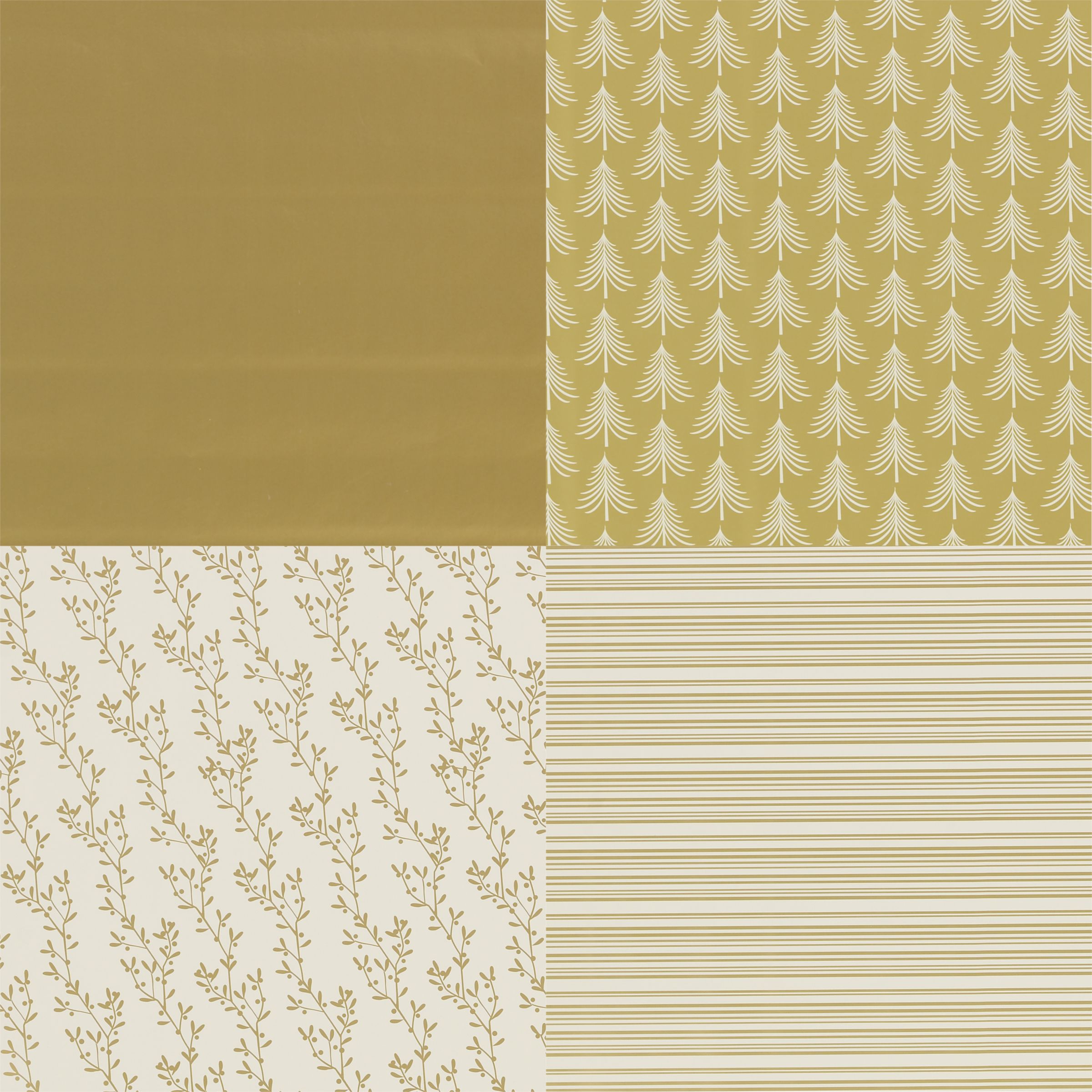 John Lewis Value Wrap Pack, Gold