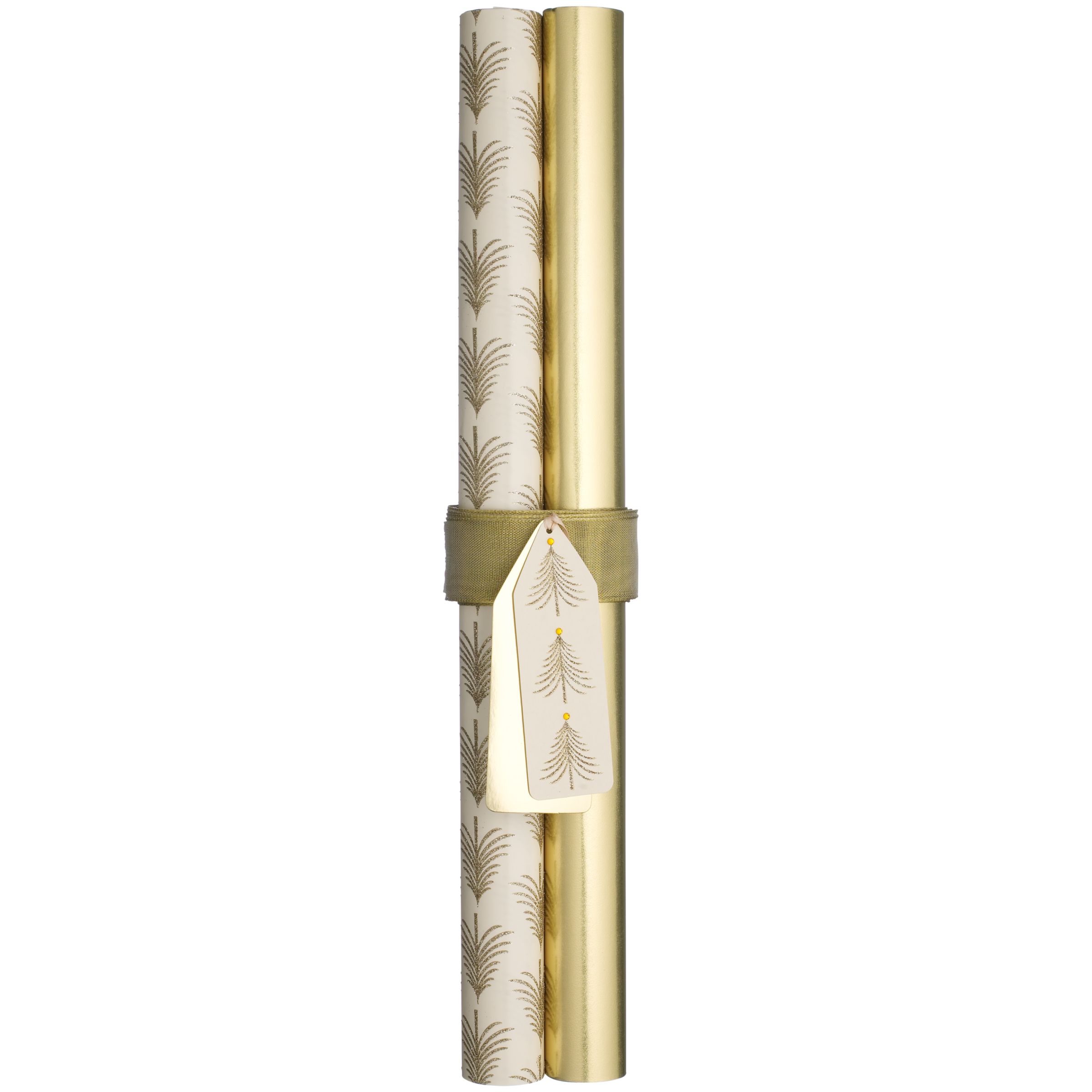 John Lewis Trees Premium Wrap Pack, Gold