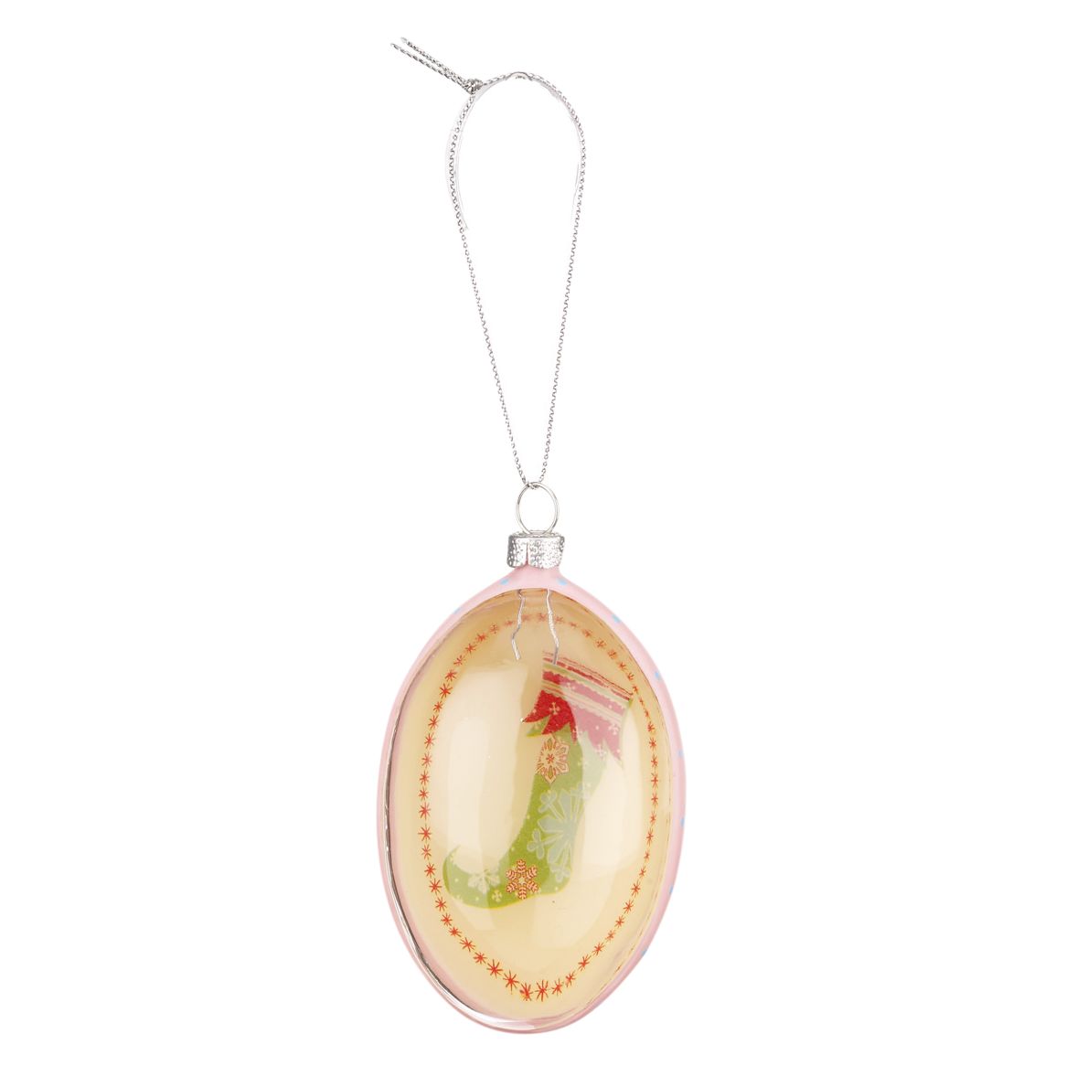 John Lewis Glass Oval Tree Bauble