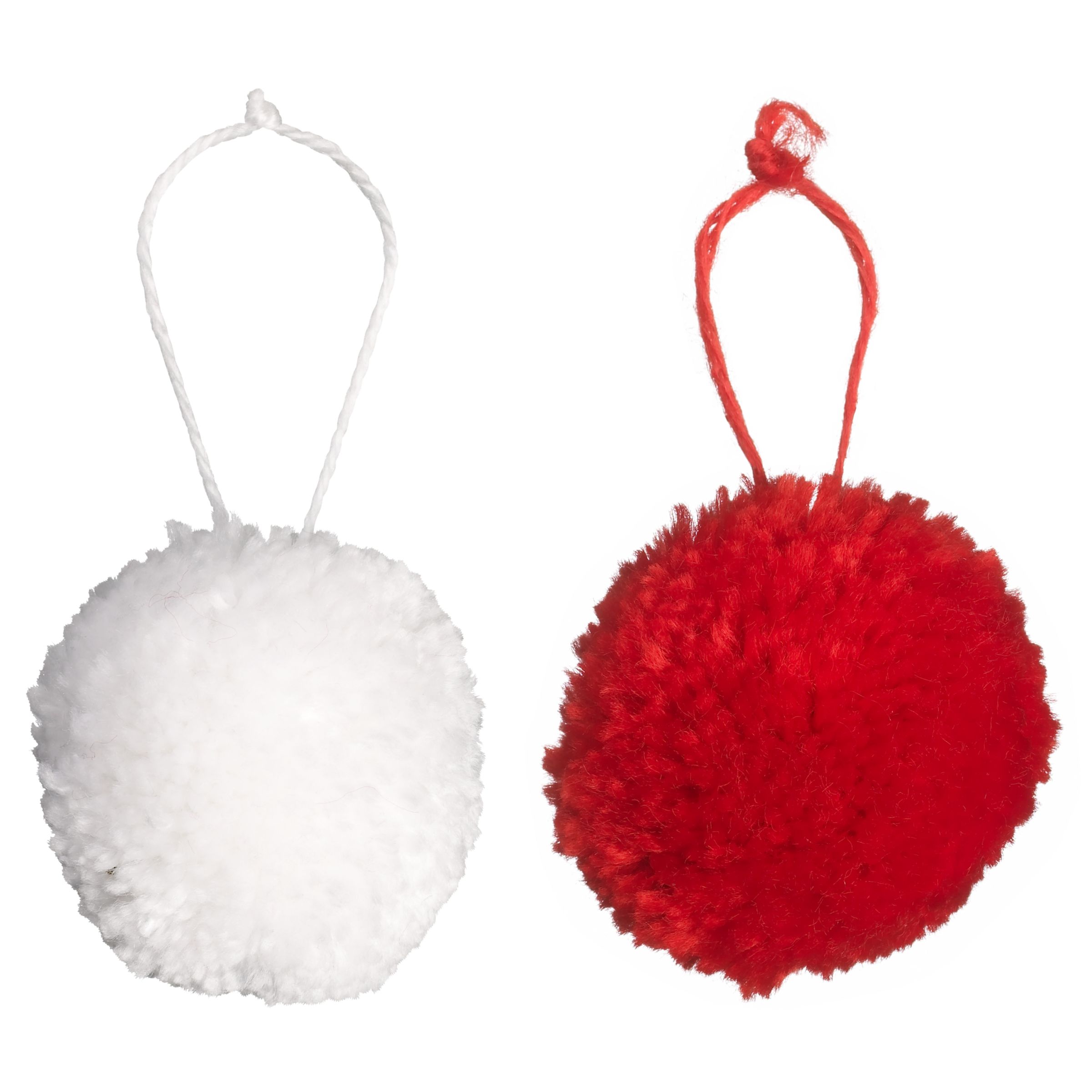 John Lewis Pom Poms Christmas Tree Decoration, Assorted