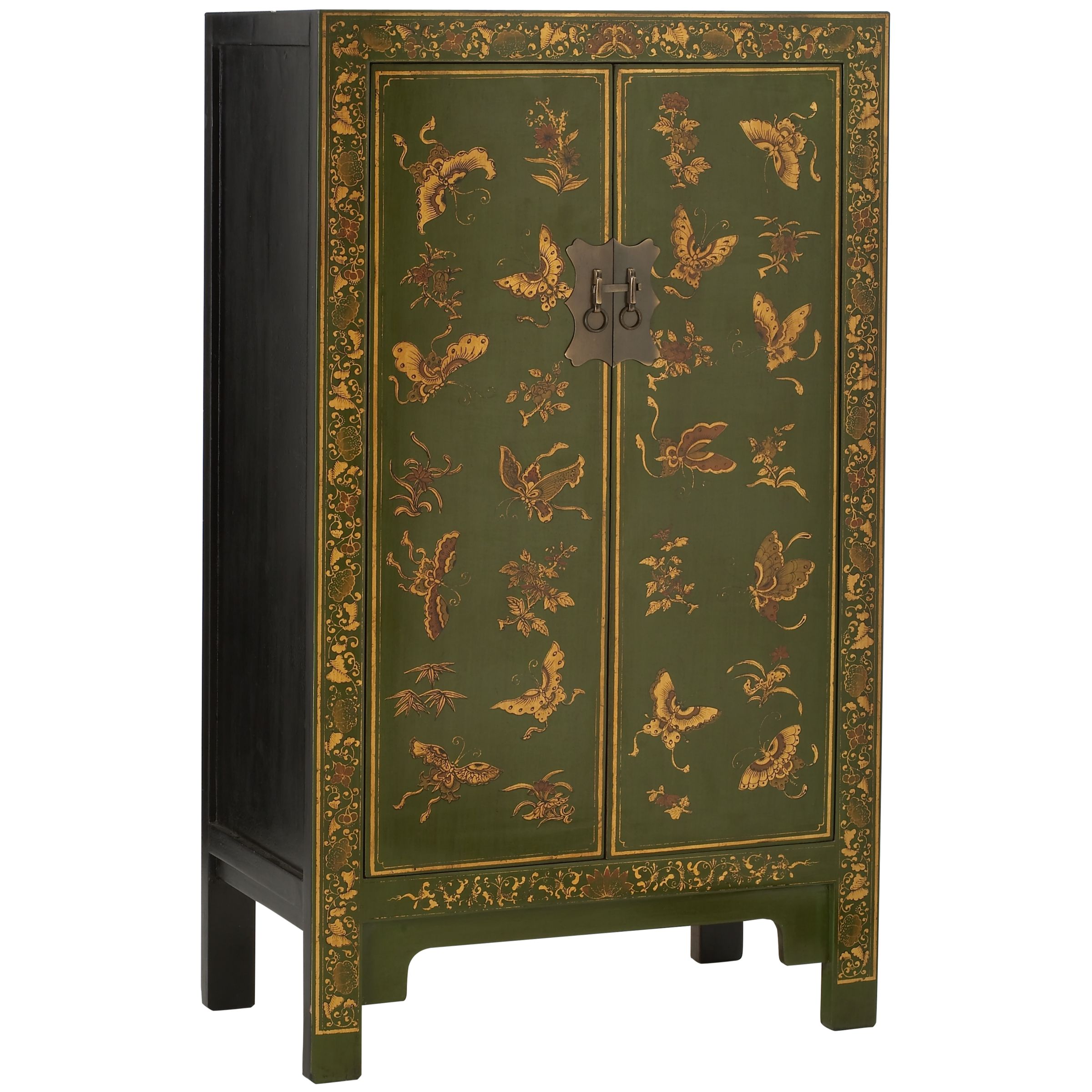 Chinese Collection Kyra Medium Cabinet, Olive at John Lewis