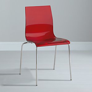 John Lewis Gel Side Chair, Red