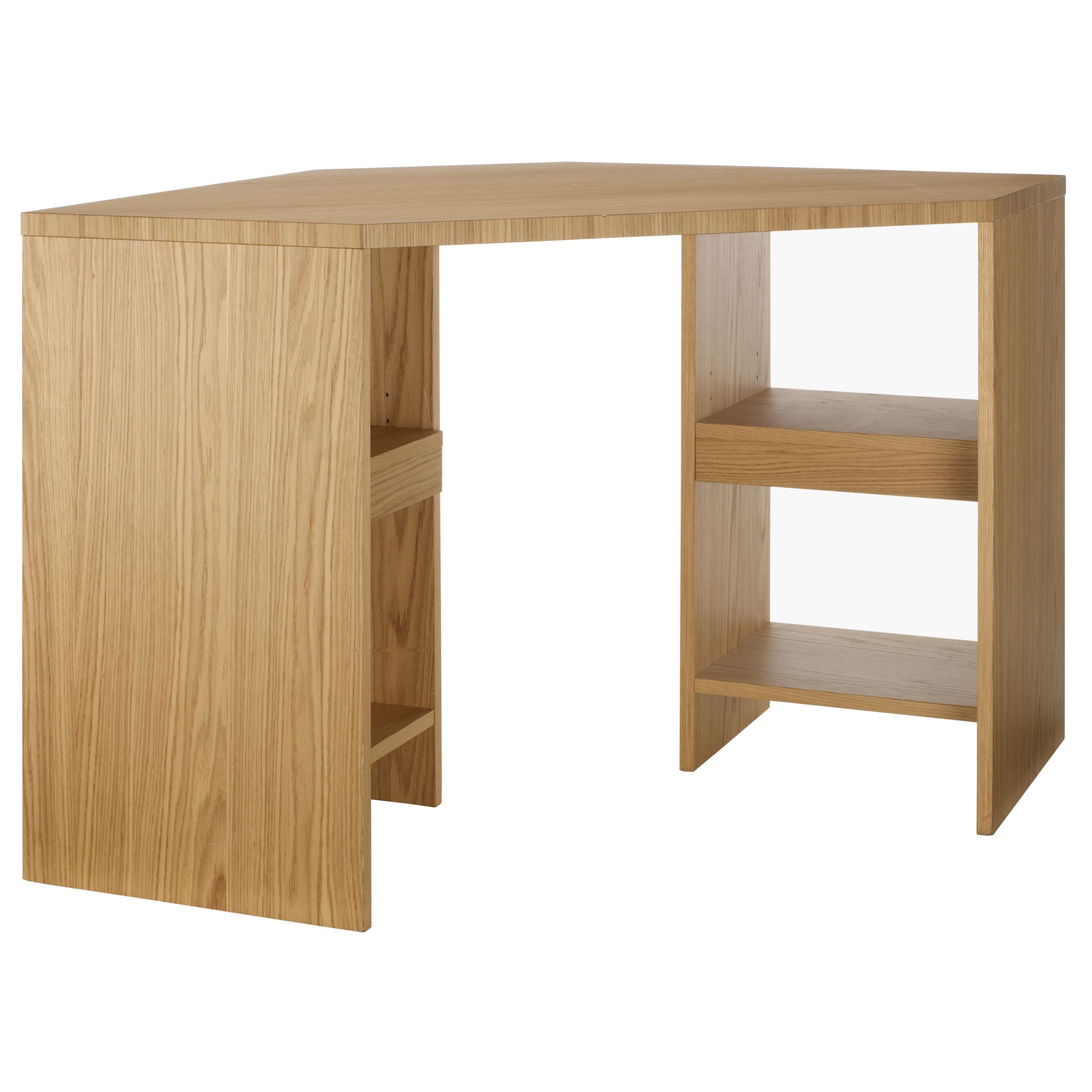 John Lewis Abacus Corner Desk, Oak at John Lewis