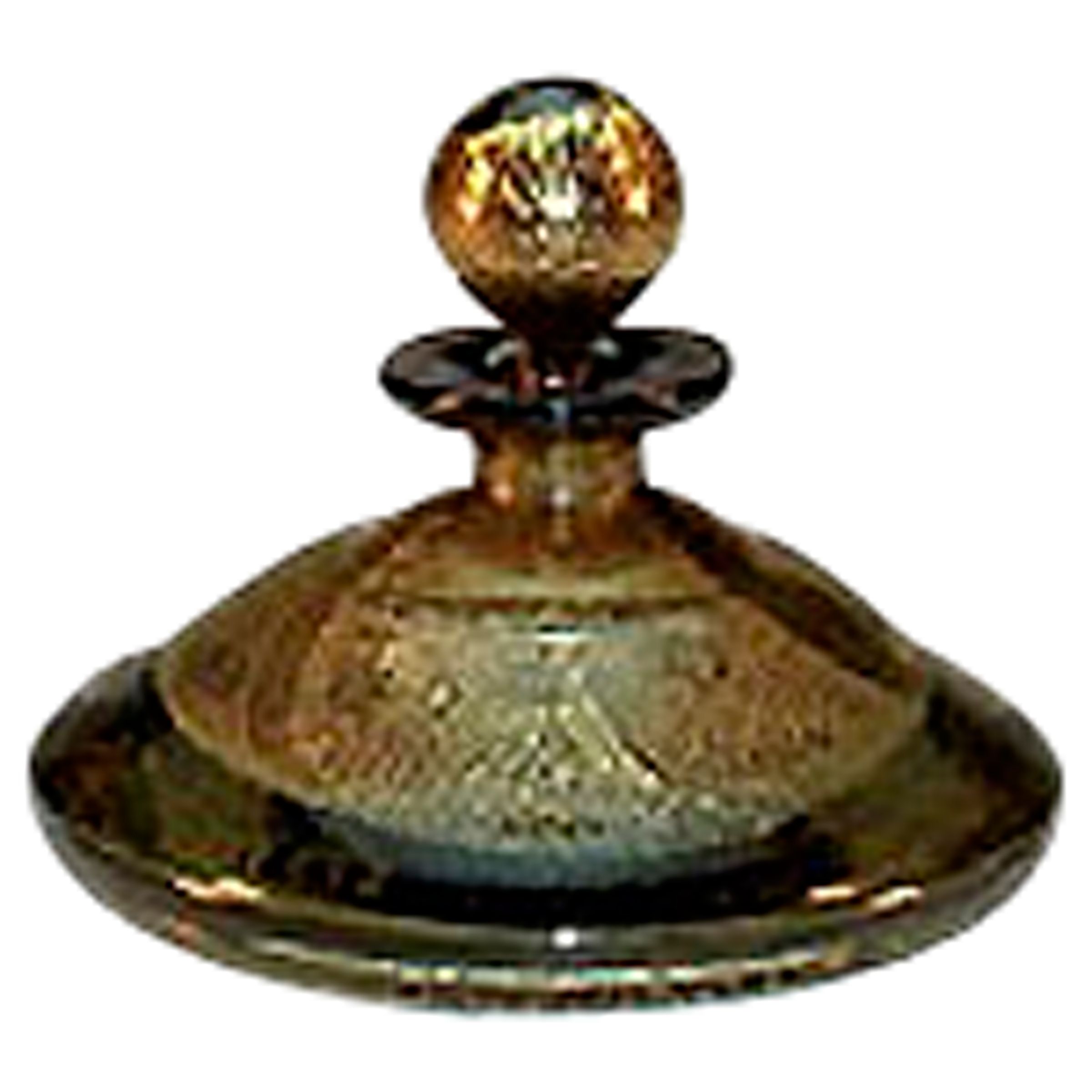 Gozo Glass Black / Gold Perfume Bottle