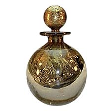 Gozo Glass Black / Gold Perfume Bottle