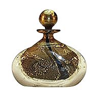Gozo Glass Black / Gold Perfume Bottle