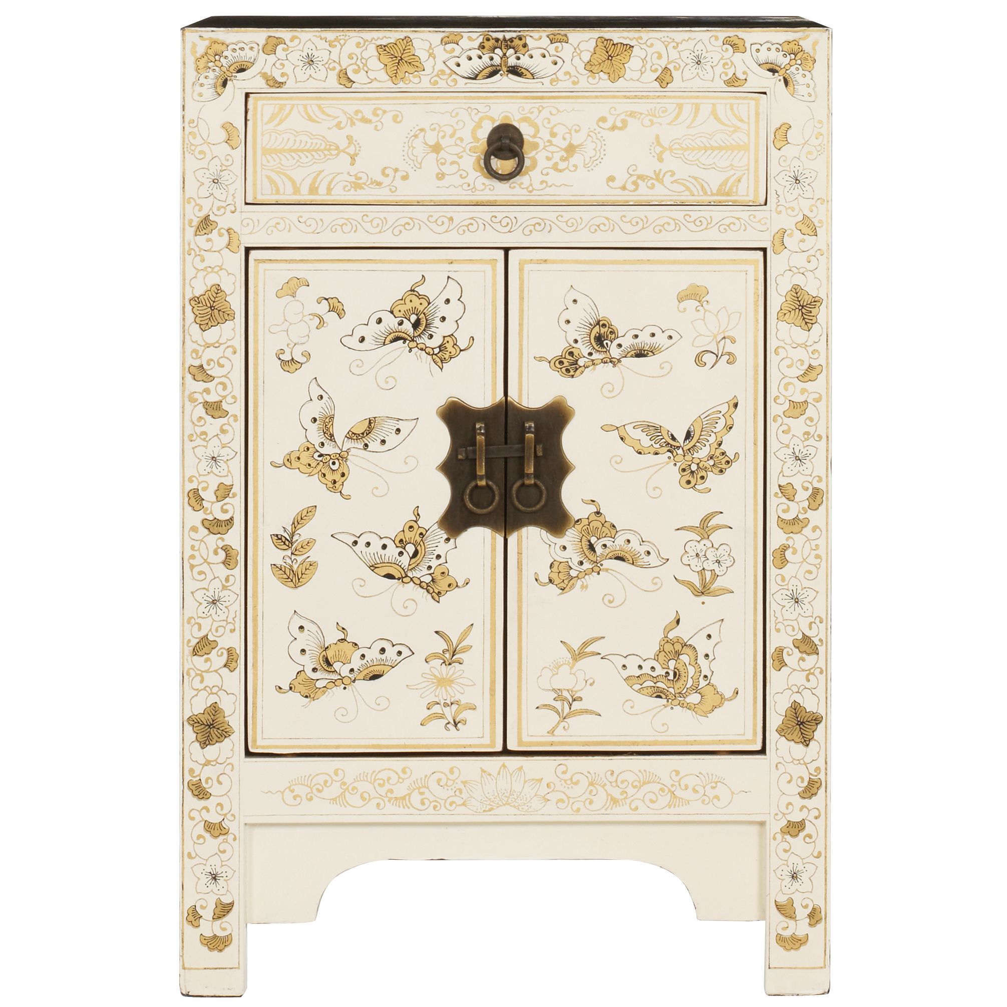 John Lewis Chinese Collection Shari Painted Cabinet, Gold at John Lewis