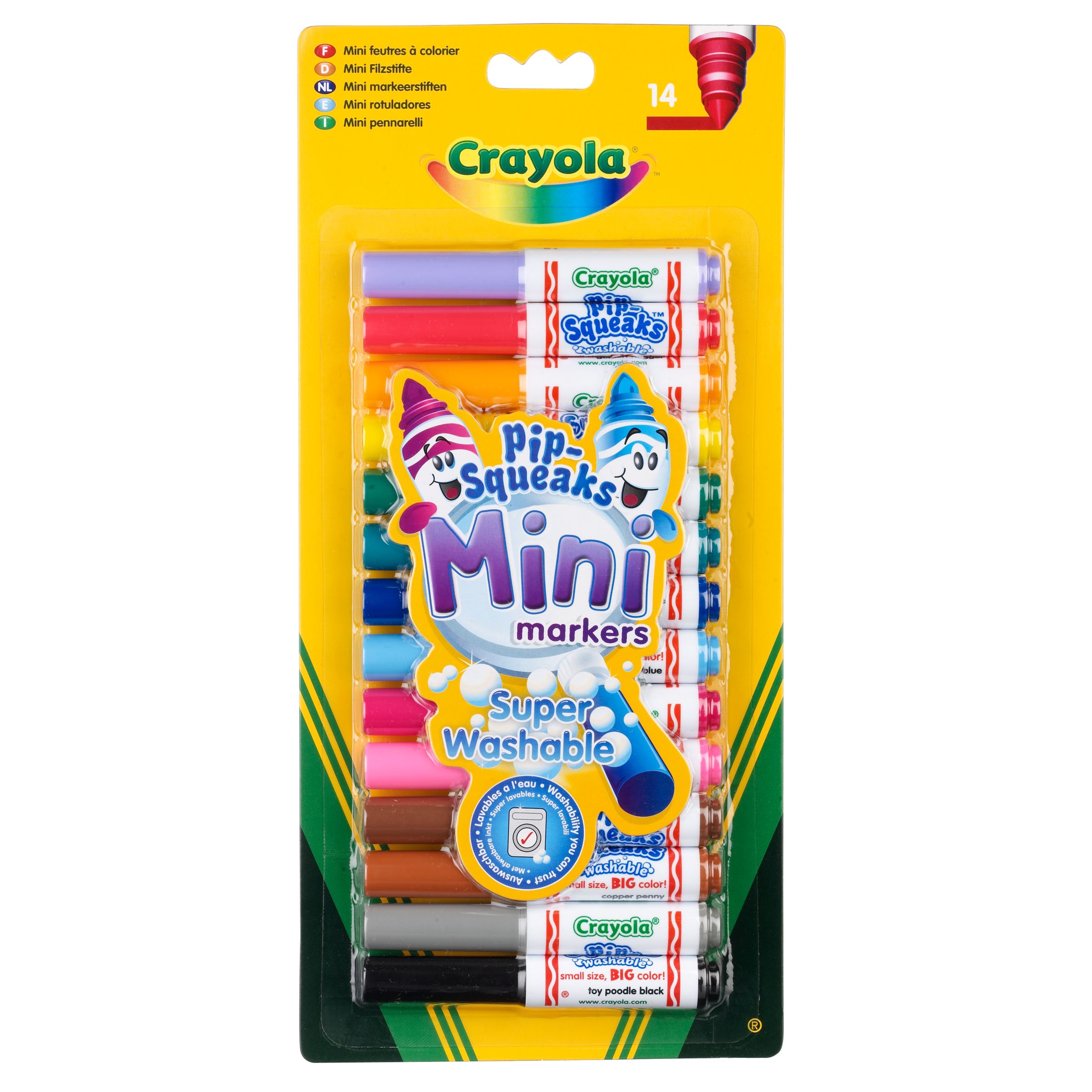 Crayola Pipsqueaks Mini Markers, Pack of 14