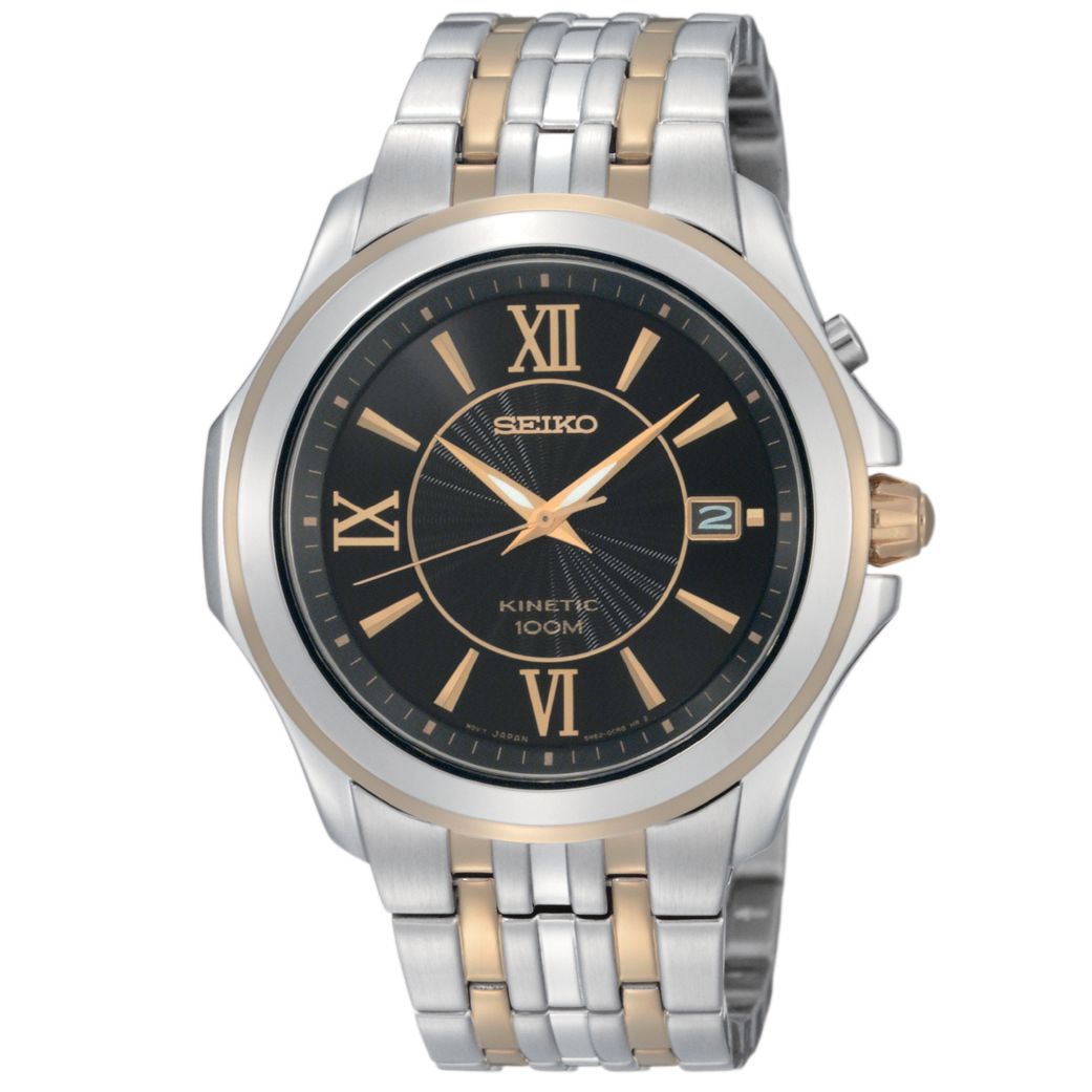 Seiko SKA438P1 Men's Kinetic Two-Tone Bracelet Watch
