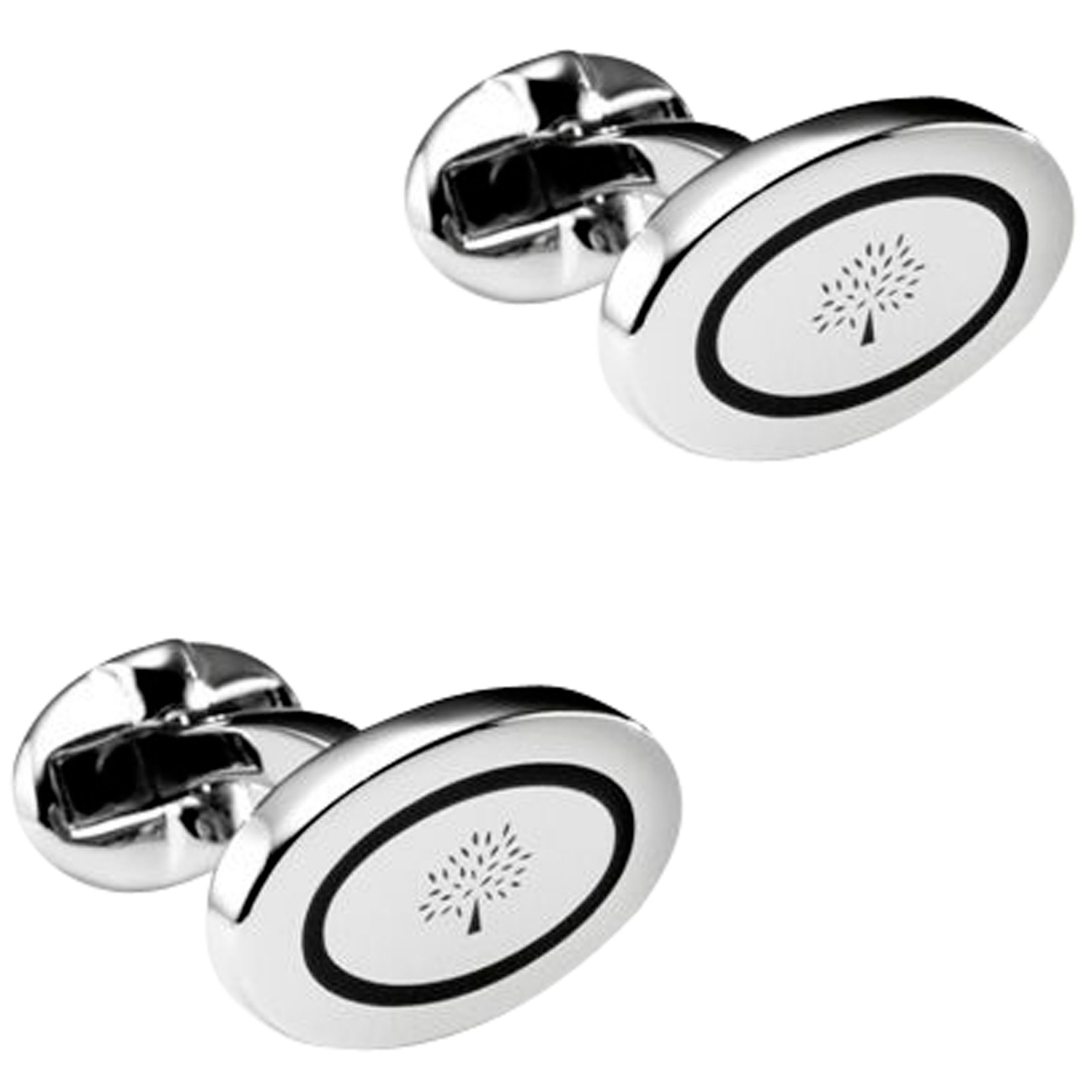 Onyx Tree Cufflinks, Black/Silver