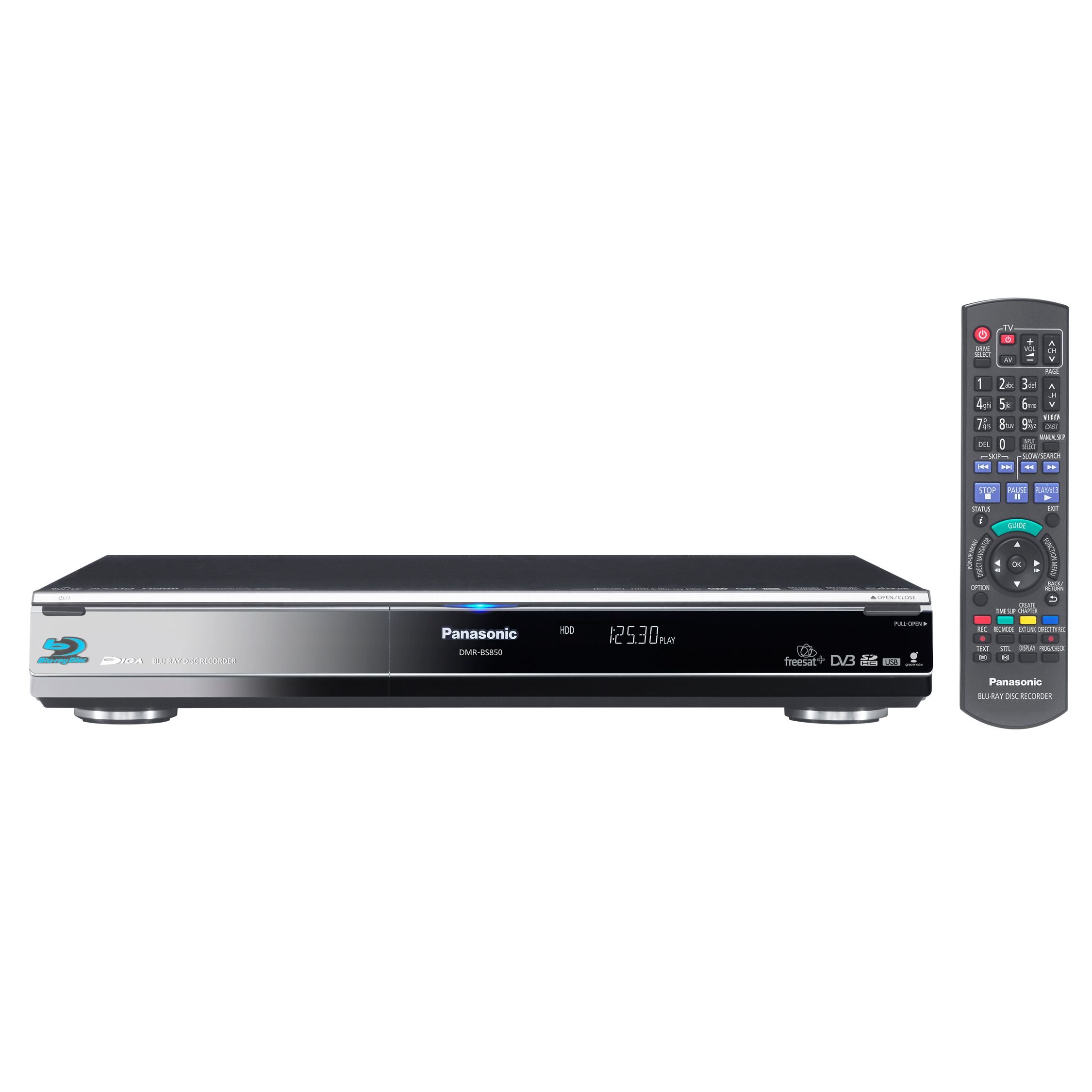 Panasonic DMRBS850 BlurayDVDHDD 500GB Digital Recorder with Builtin freesat