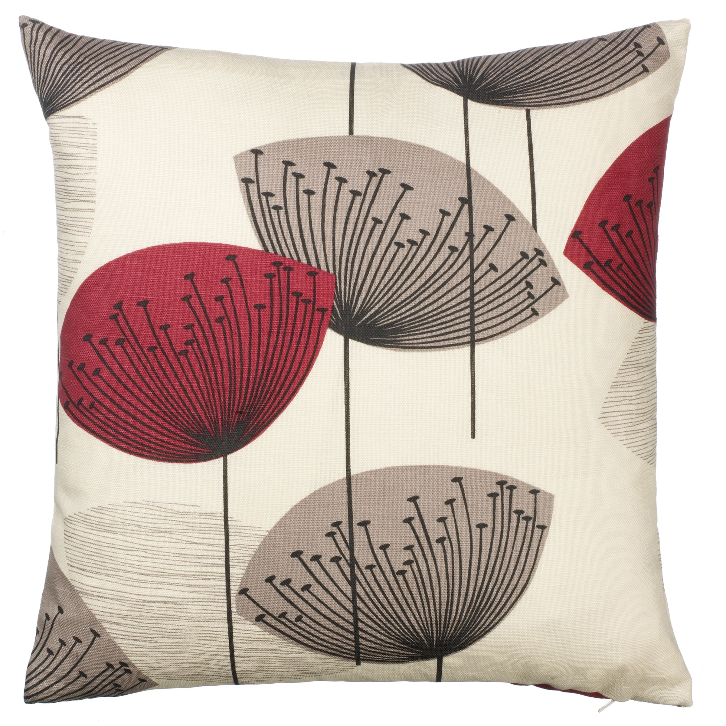 Sanderson Dandelion Clocks Cushion, Mulberry,