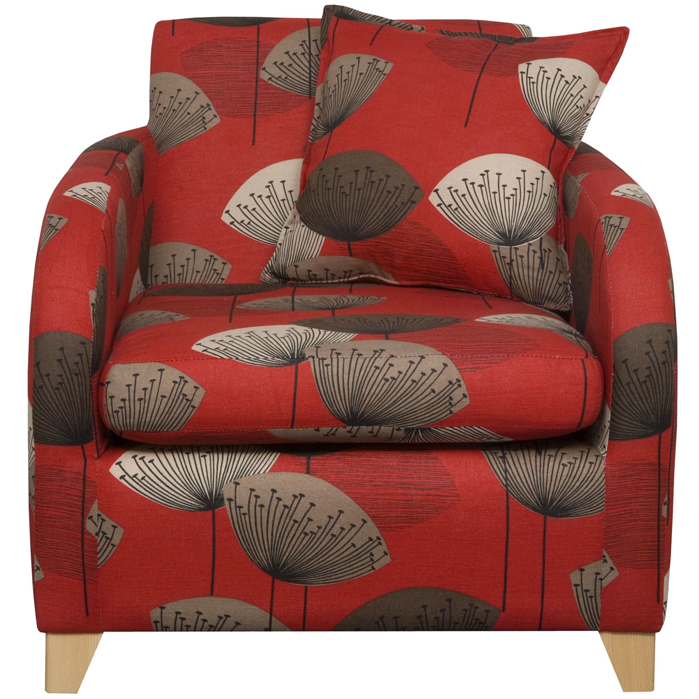 John Lewis Mezzo Chair, Dandelion Clocks, Red at John Lewis