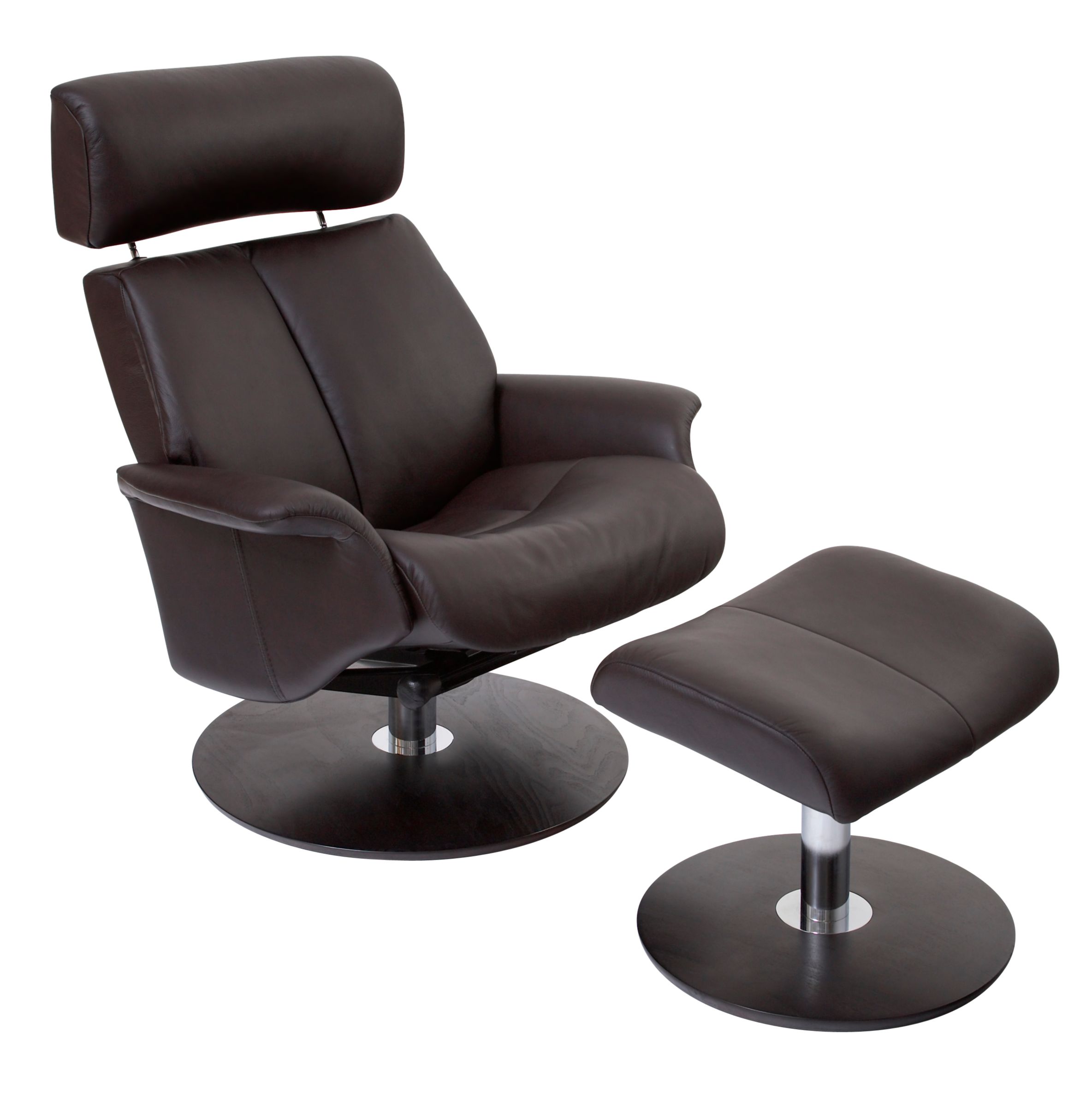 Cobra Leather Chair and Stool,