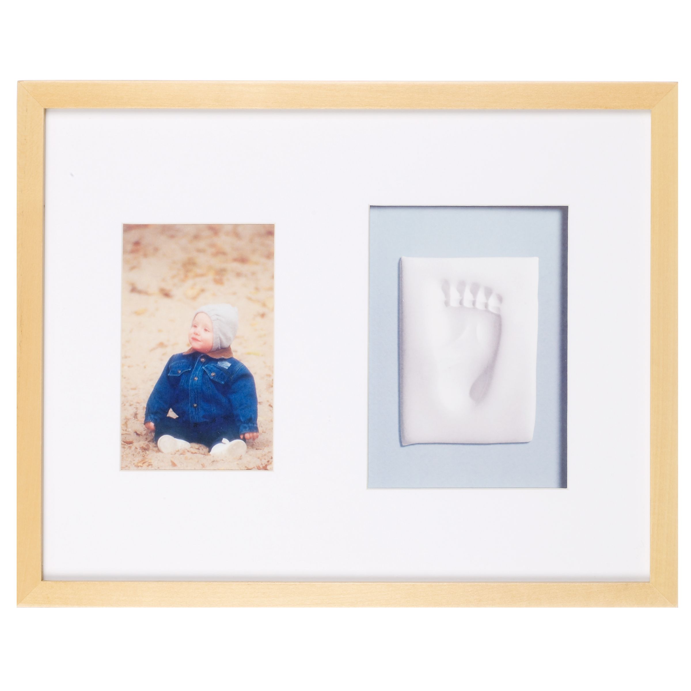 Pearhead Baby Prints Wall Frame, Natural