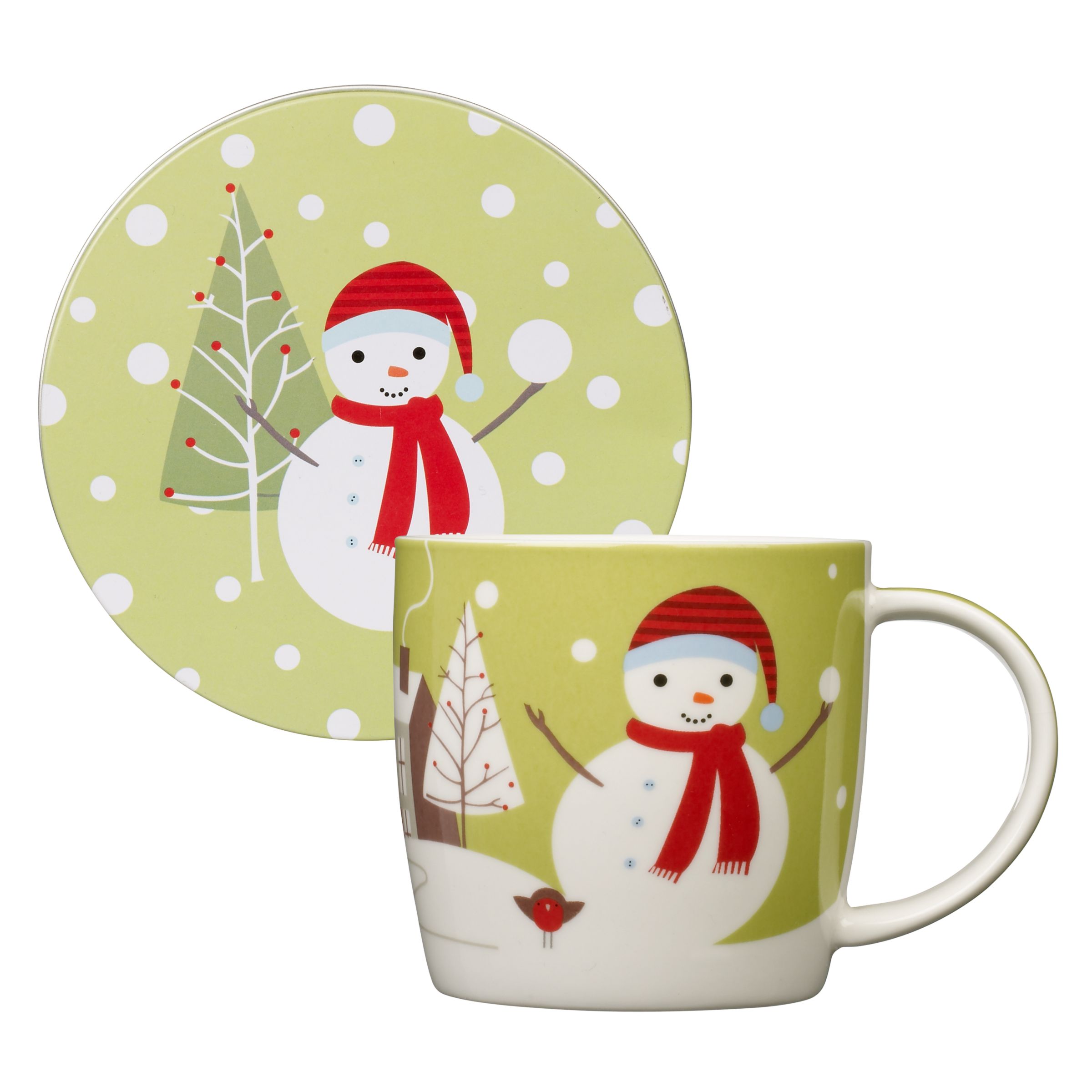 John Lewis Charity Mug in a Tin, Snowman