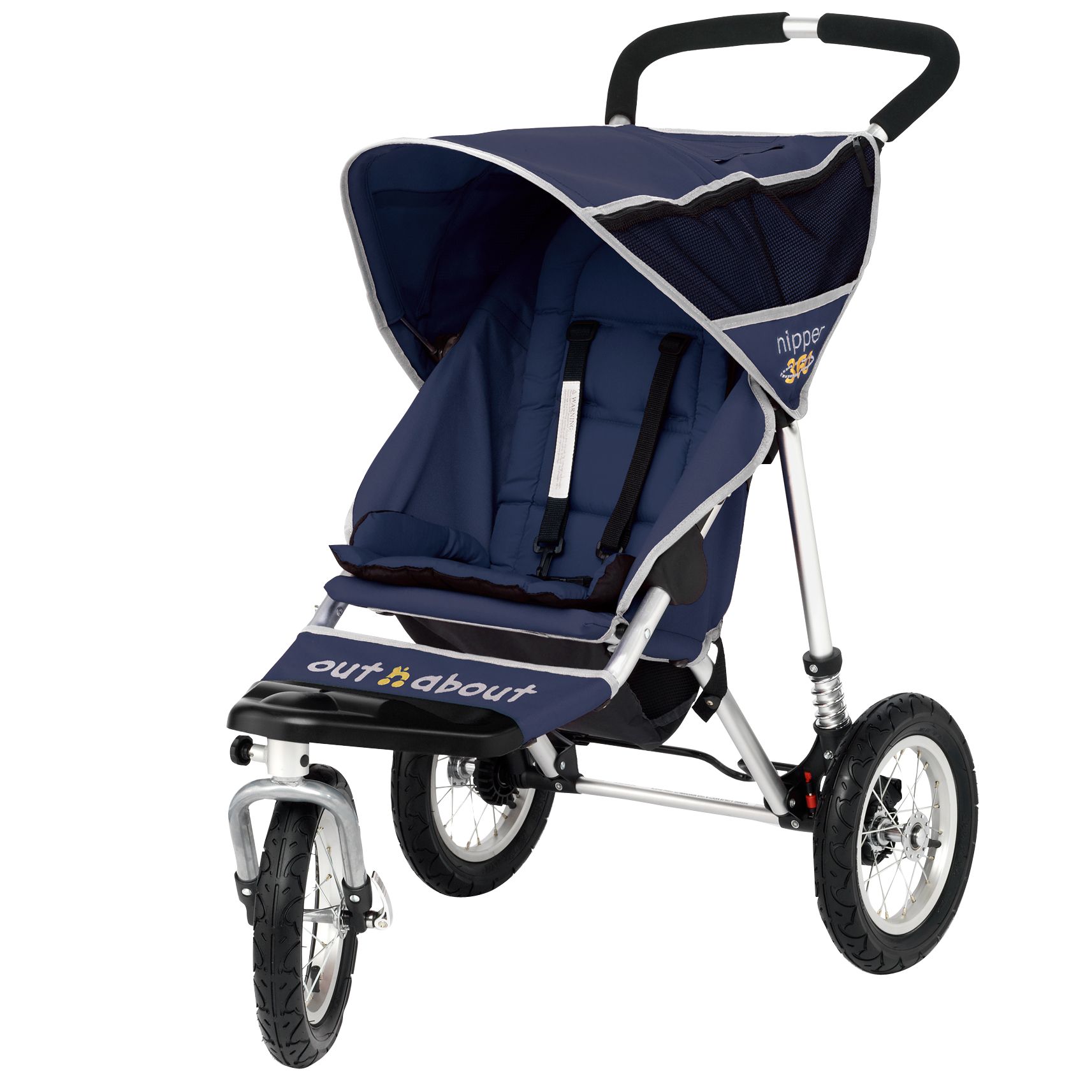 Out 'N' About Nipper 360 3 Wheel Pushchair, Navy