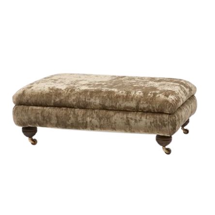 John Lewis Gable Ottoman, Hardwick Velvet, Caramel at John Lewis