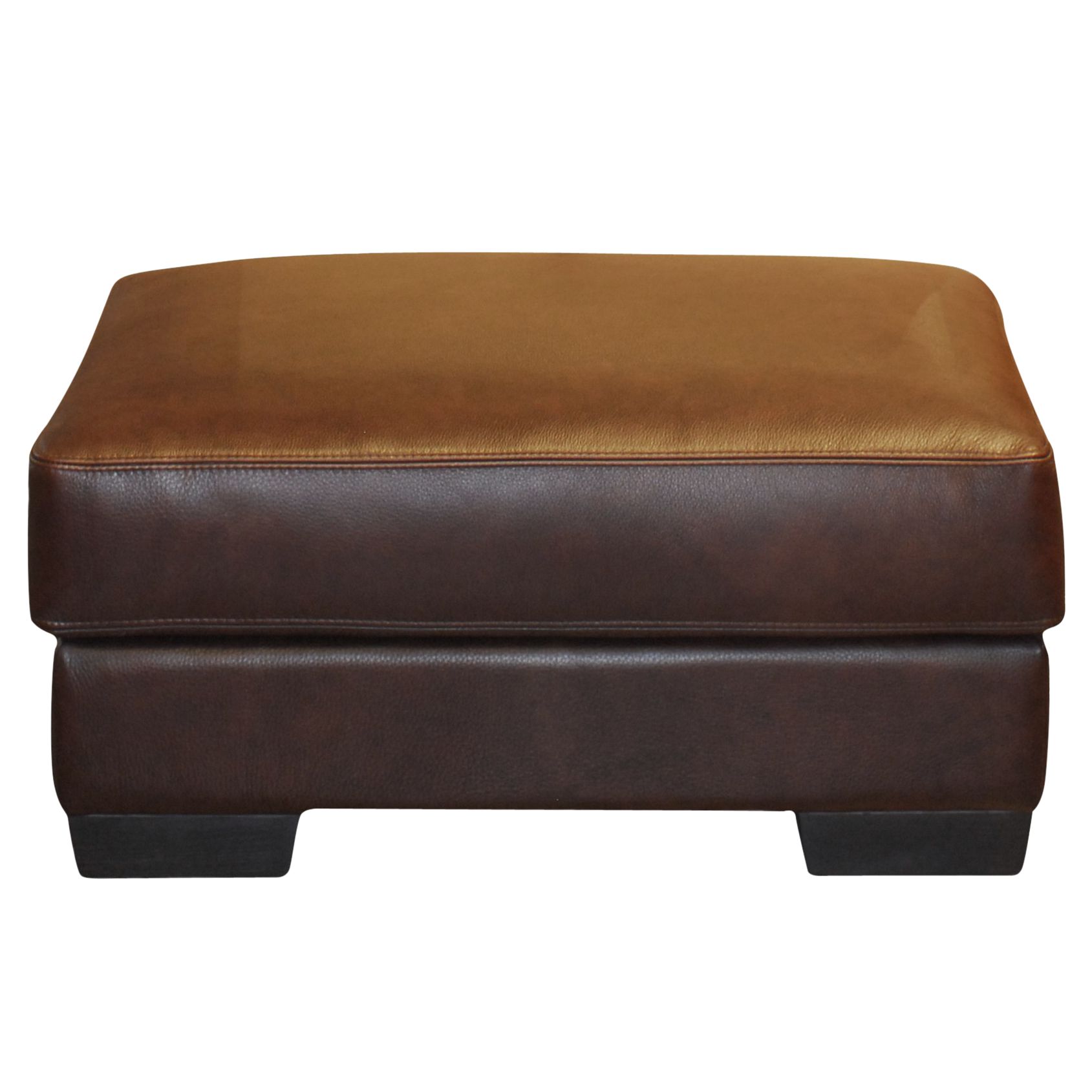 Calanda Leather Stool, Texas Chocolate