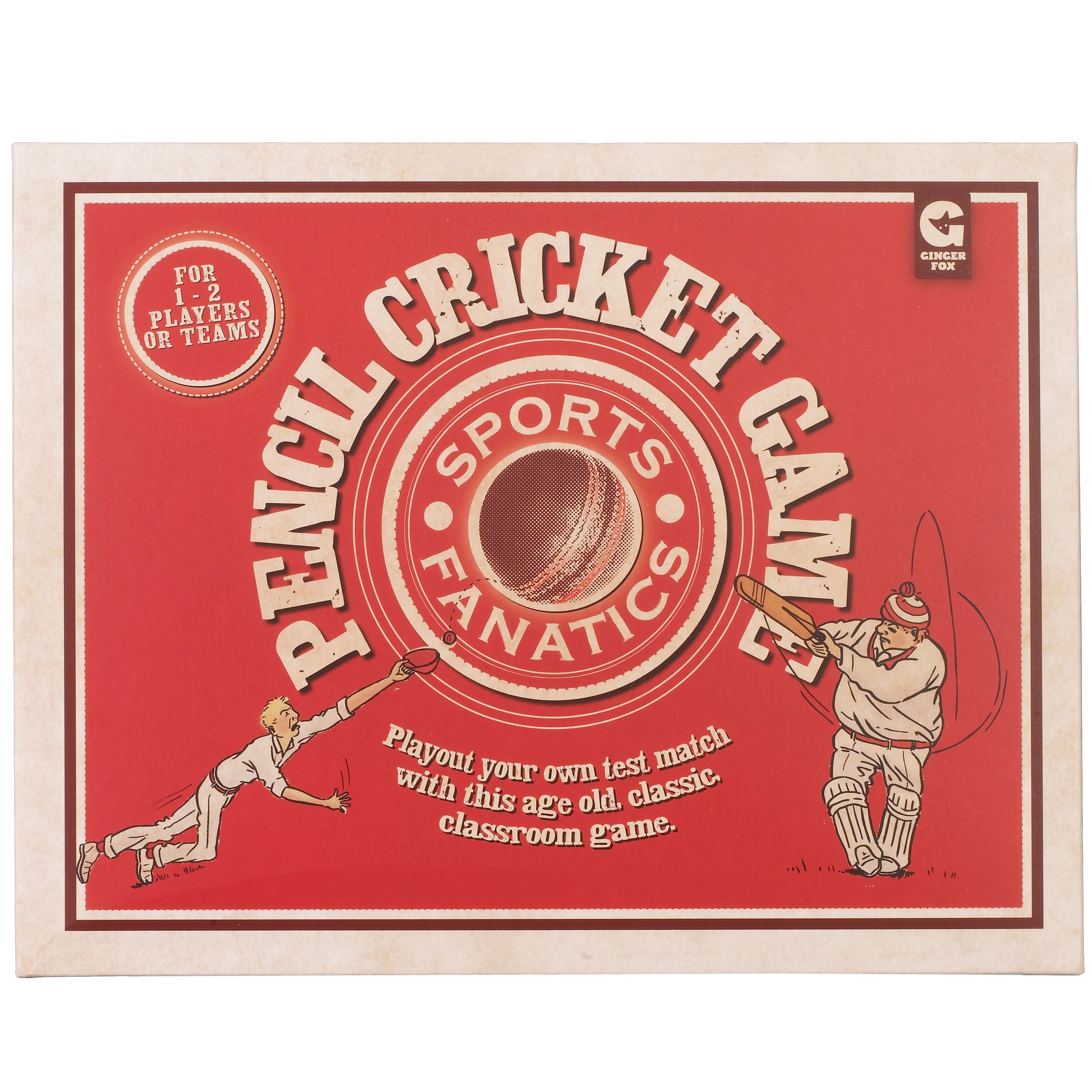  Ginger Fox Pencil Cricket Game £8 Special Purchase Price for a Limited Time from John Lewis
