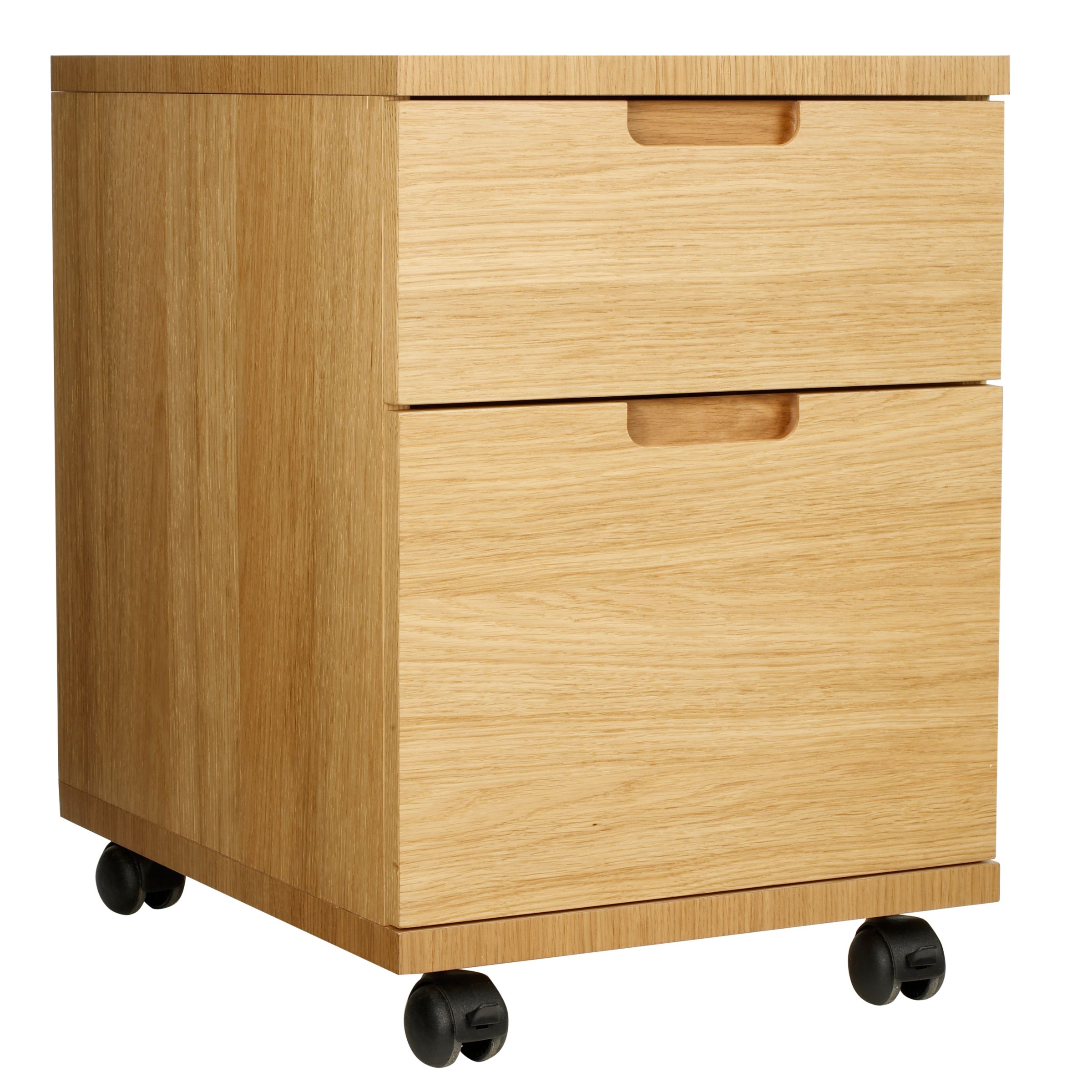 John Lewis Abacus Small Filing Cabinet, Oak at John Lewis