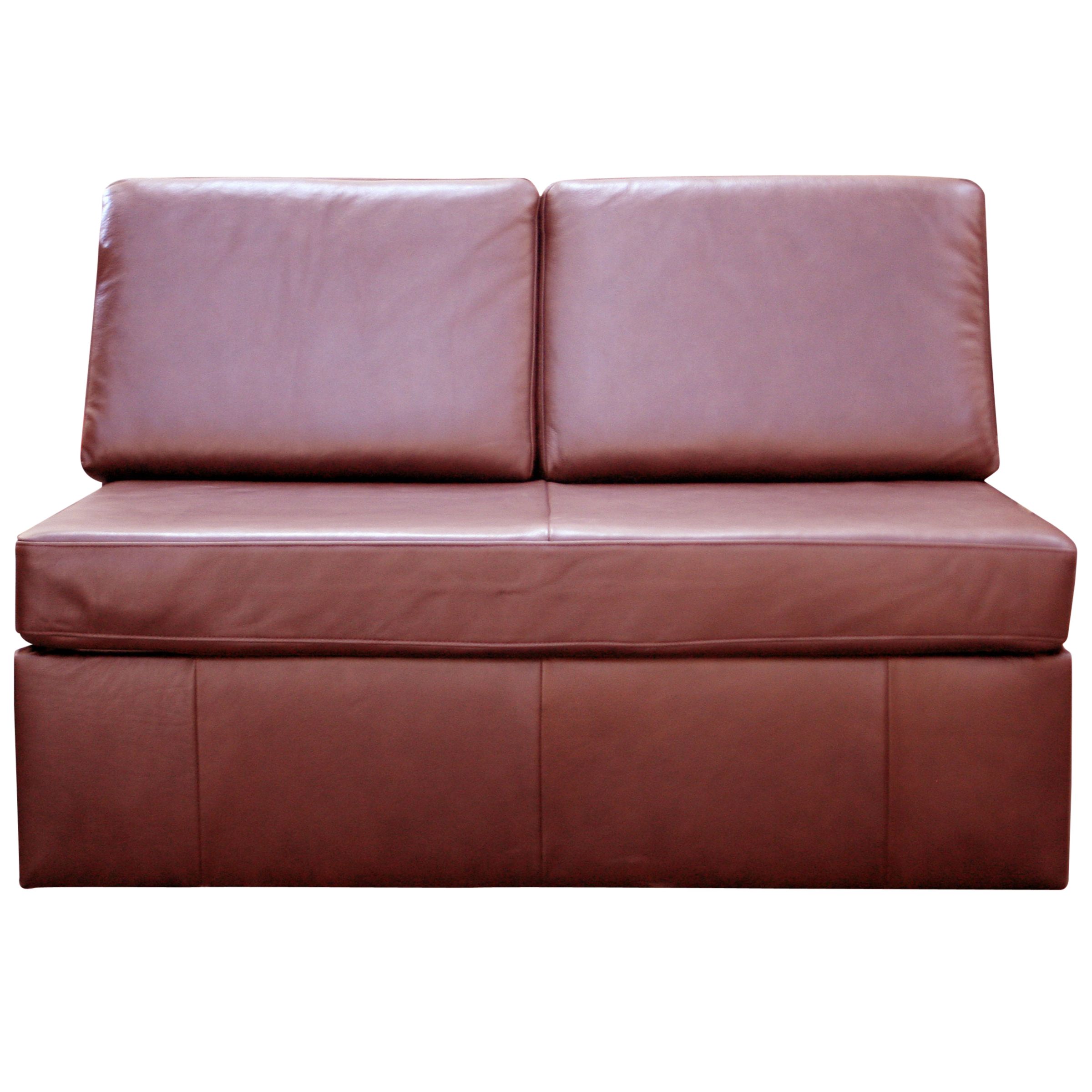 John Lewis Barney Sofa Bed, Chestnut Hide at John Lewis
