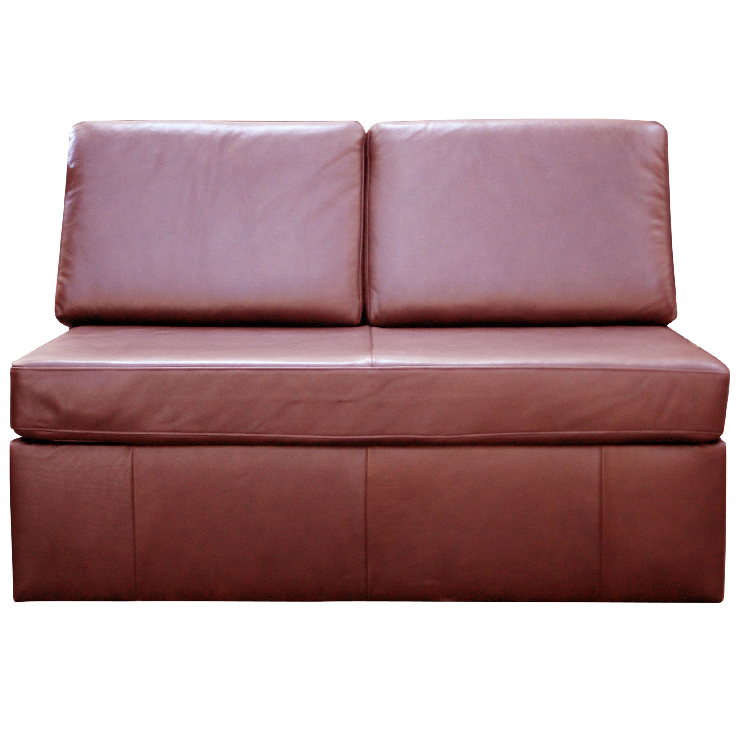 John Lewis Barney Sofa Bed, Chestnut Hide at John Lewis