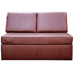 John Lewis Barney Sofa Bed, Chestnut Hide