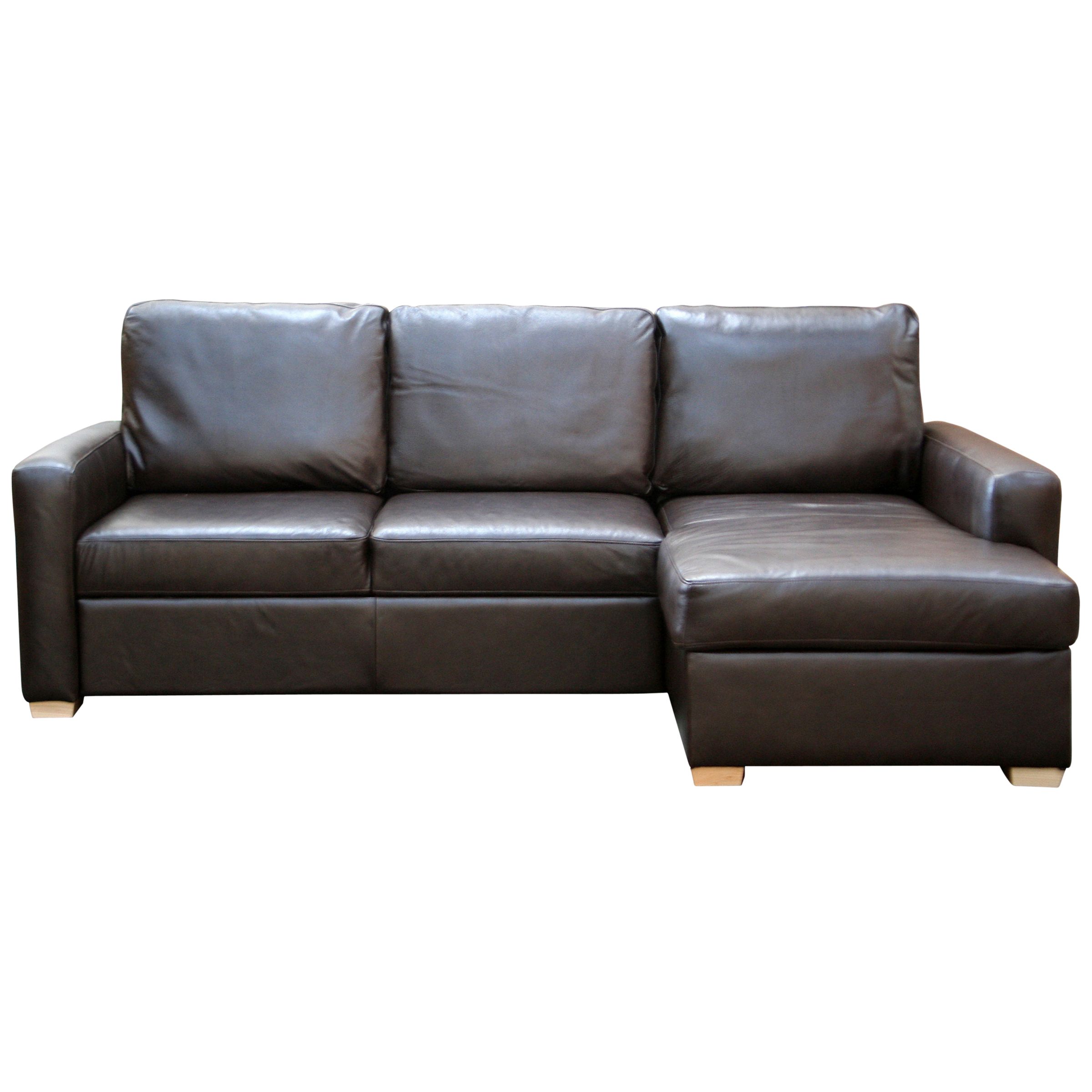 Tara RHF Sofabed, Bitter Chocolate Hide