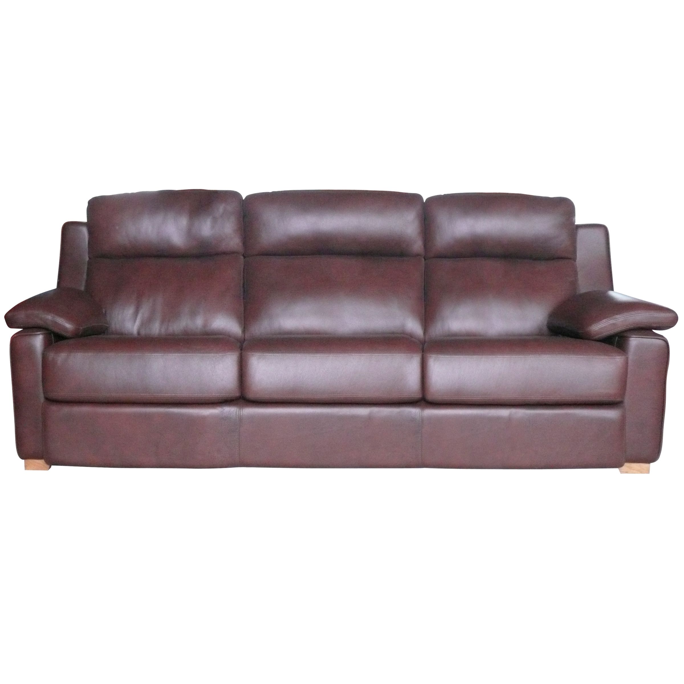 John Lewis Salamanca Grand Leather Sofa, Conker / Dark Leg