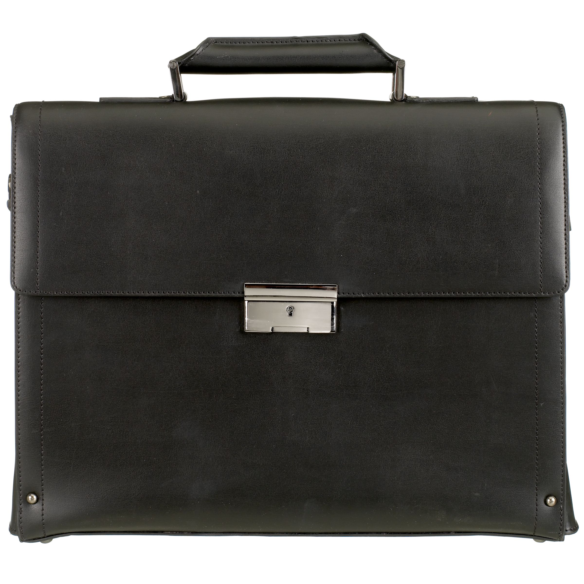 John Lewis Kingston Leather Laptop Briefcase, Black John Lewis Kingston Leather Laptop Briefcase, Black