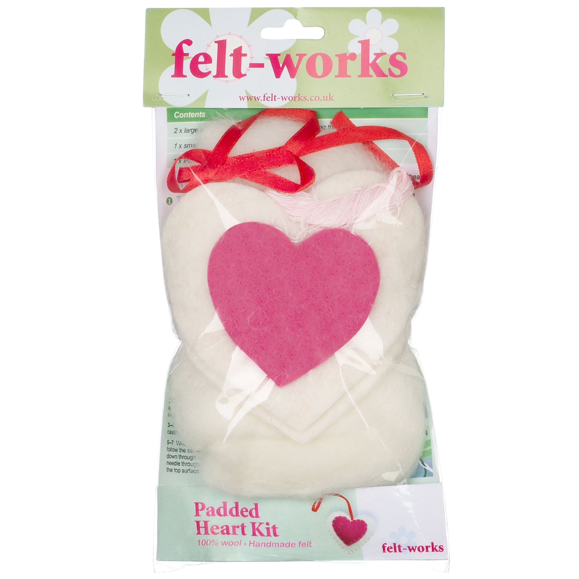 Feltworks Fairtrade Padded Heart Kit