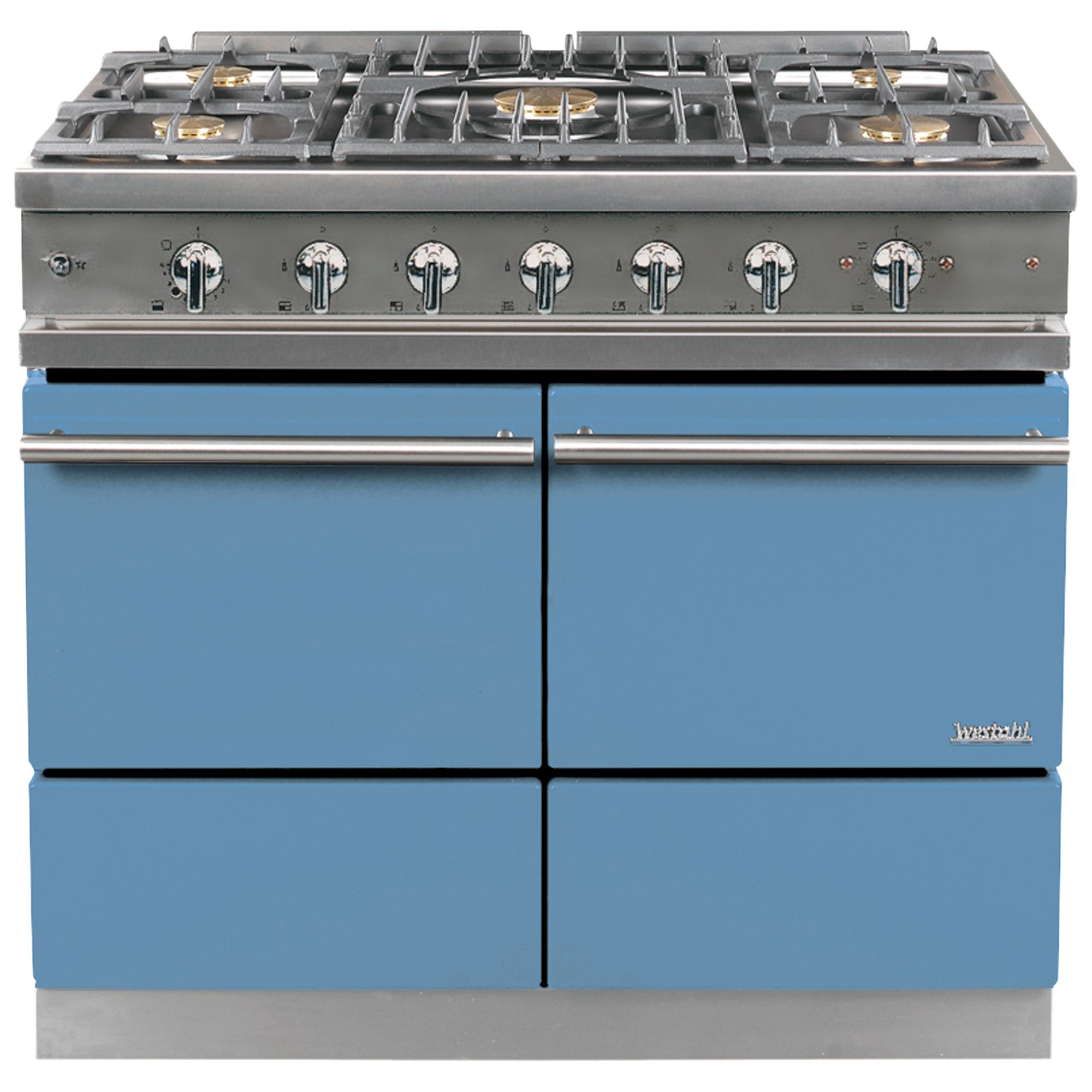 Westahl Cluny WG1052GEBPRA Dual Fuel Cooker, Prussian Blue at John Lewis