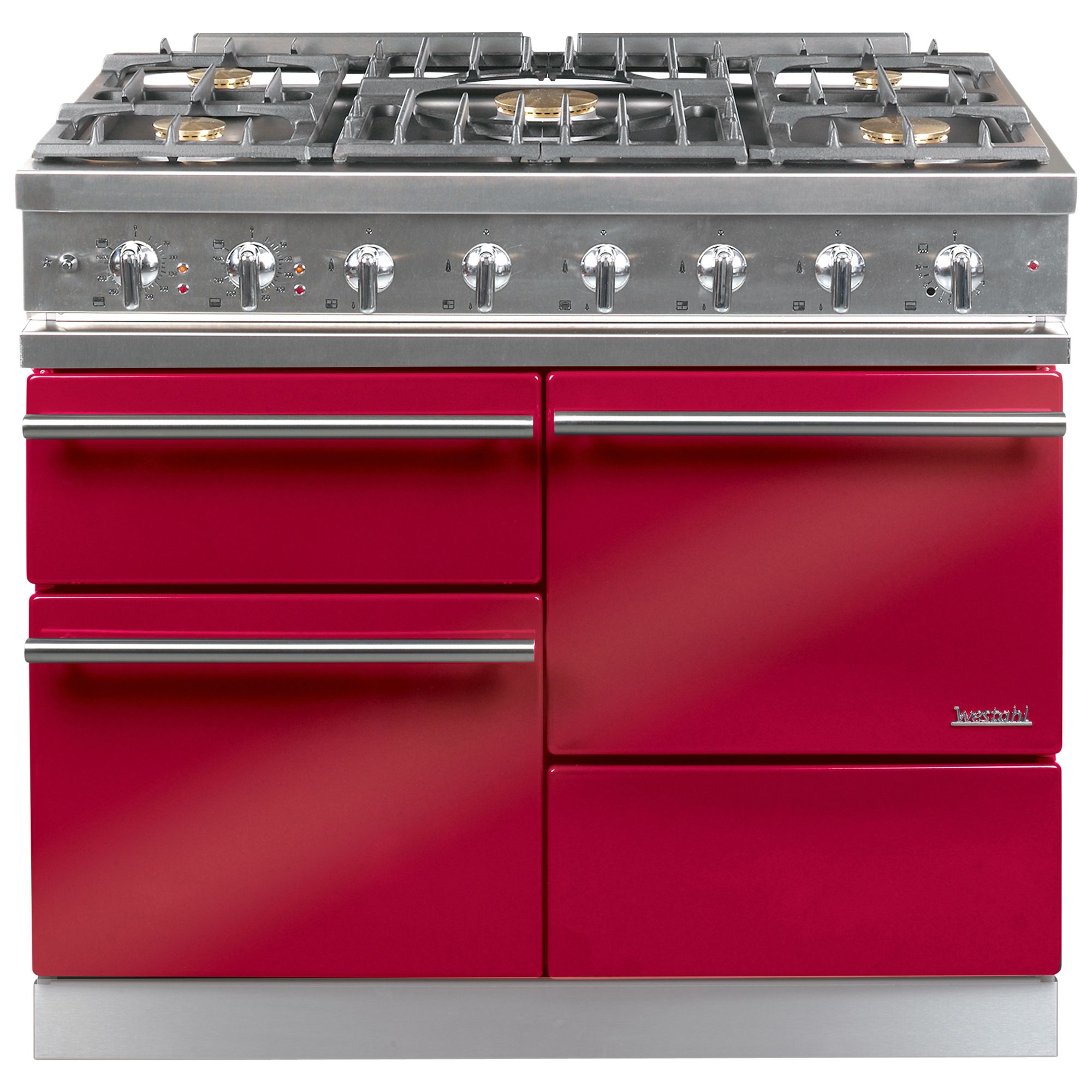 Westahl Macon WG1053GECT Dual Fuel Cooker, Chinese Red at John Lewis