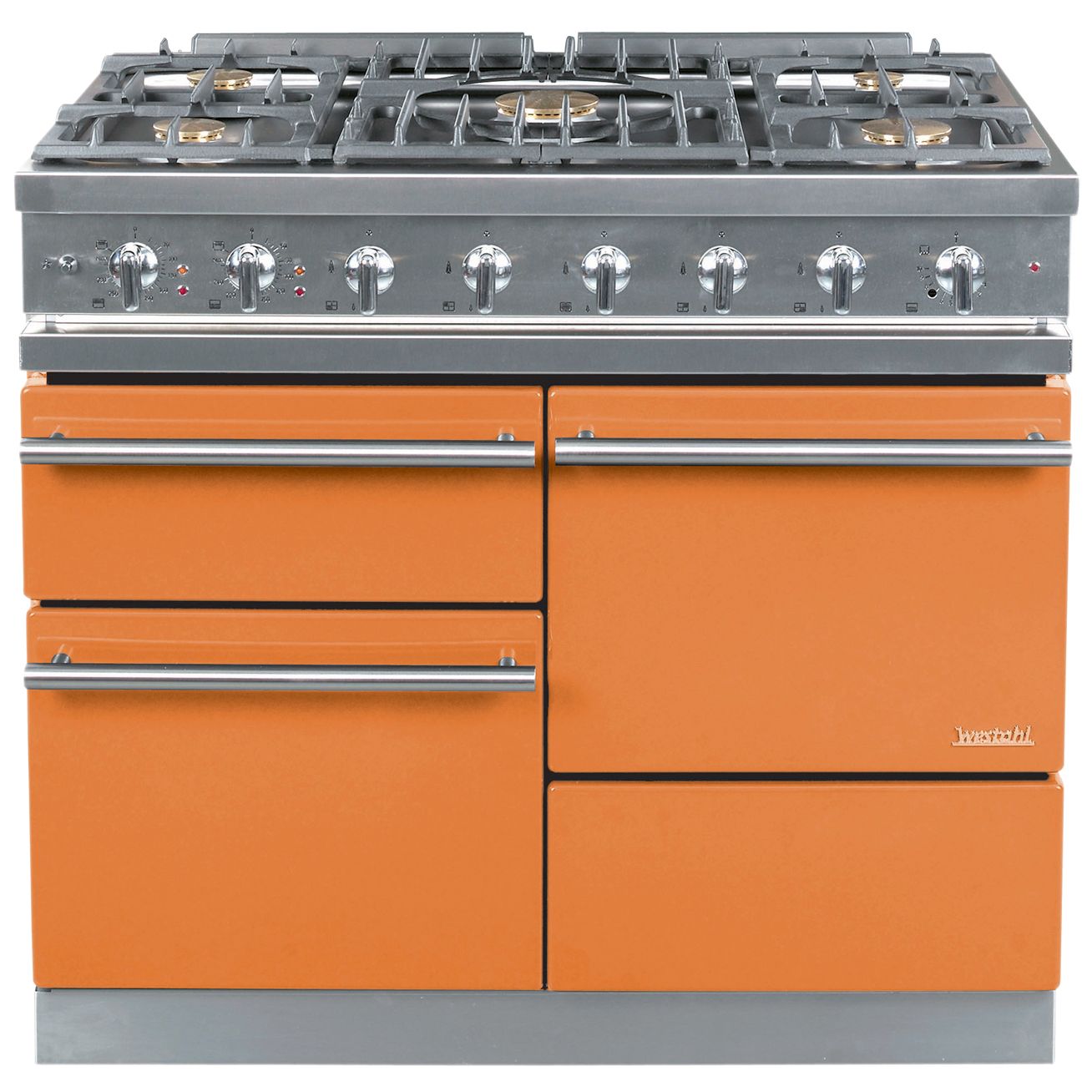 Westahl Macon WG1053GECT Dual Fuel Cooker, Mandarin at John Lewis