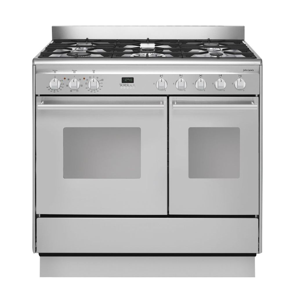 John Lewis JLRC902 Dual Fuel Range Cooker, Stainless Steel at JohnLewis