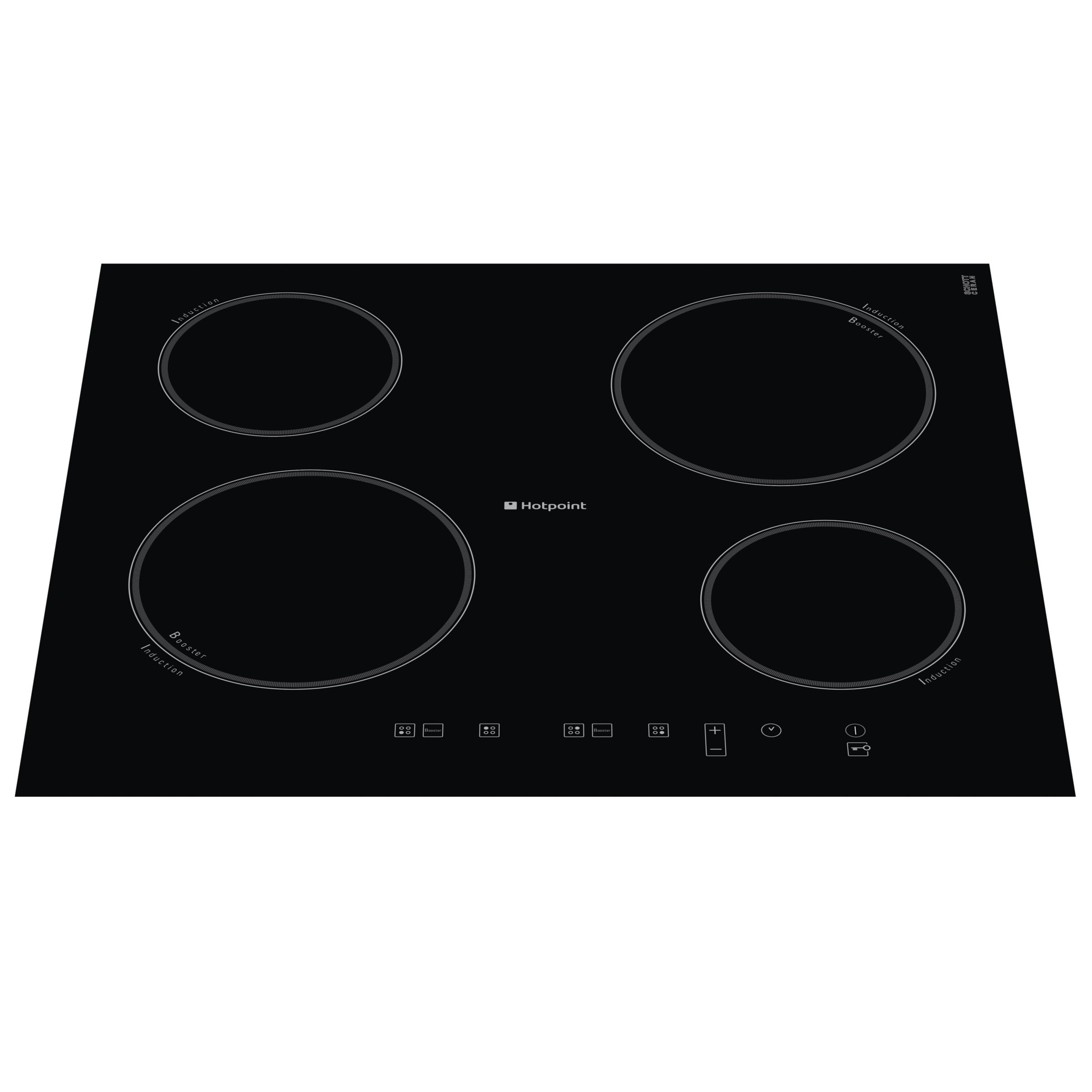 Hotpoint CIC642C Ceramic Induction Hob, Black at JohnLewis