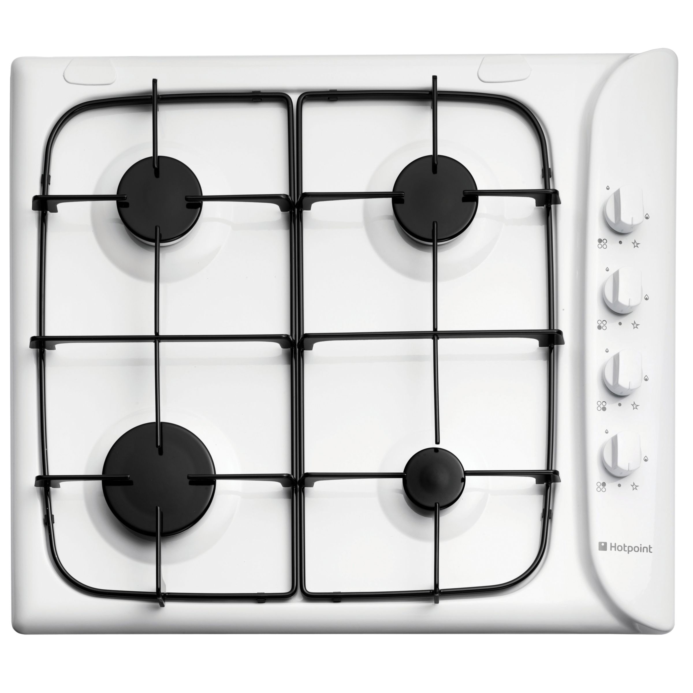 Hotpoint G640SW Gas Hob, White at John Lewis