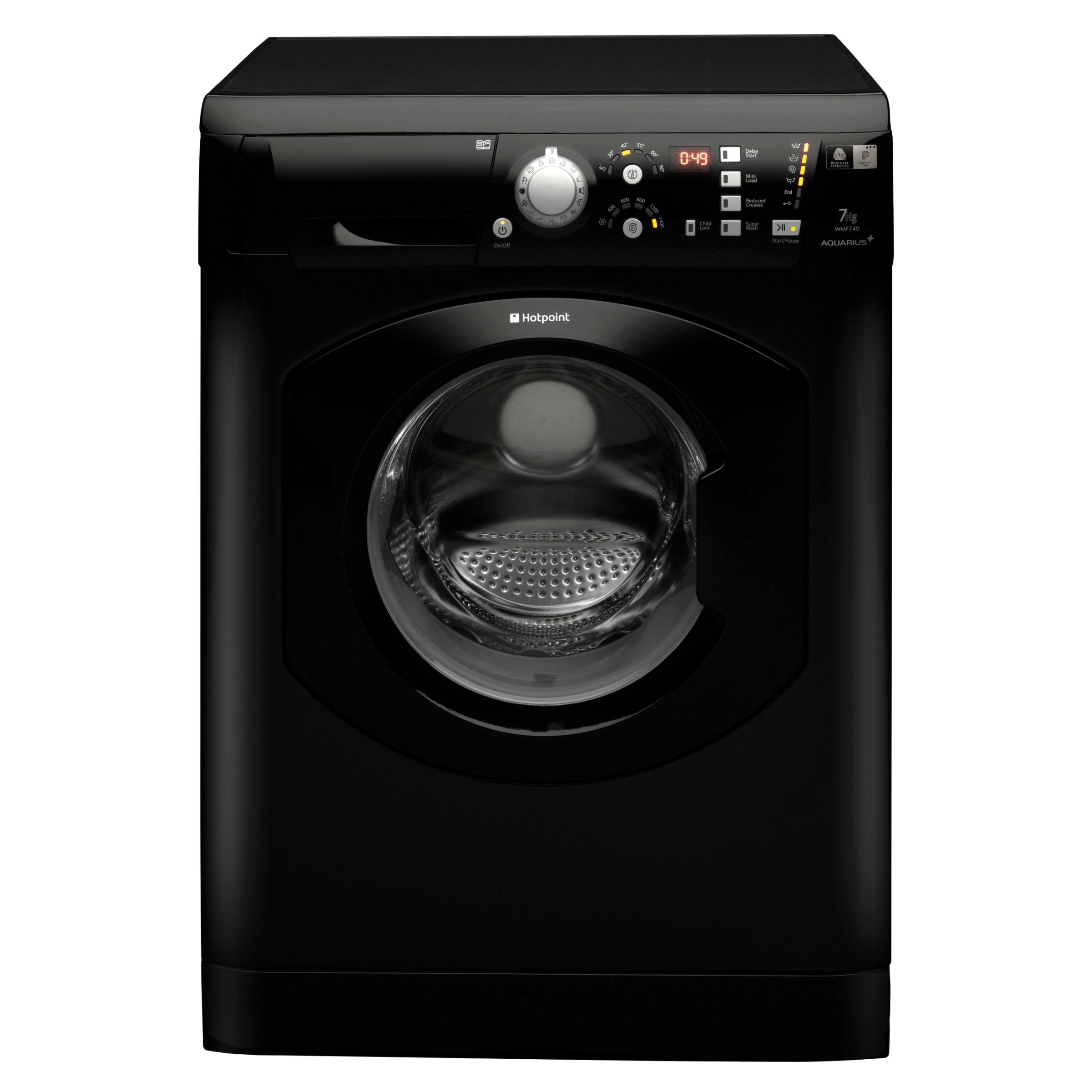 Hotpoint WMF740K Washing Machine, Black at JohnLewis