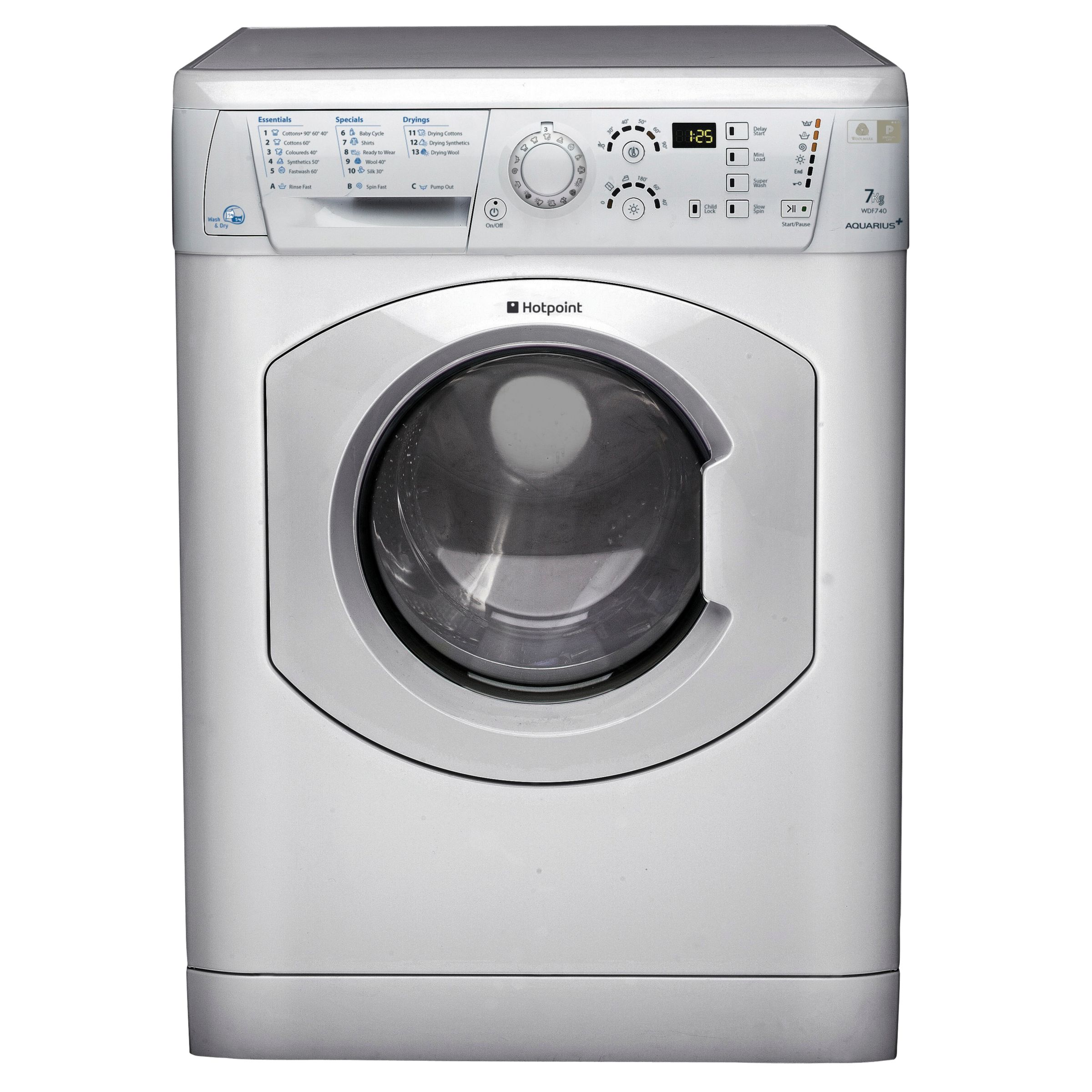 Hotpoint Aquarius WDF740A Washer Dryer Aluminium