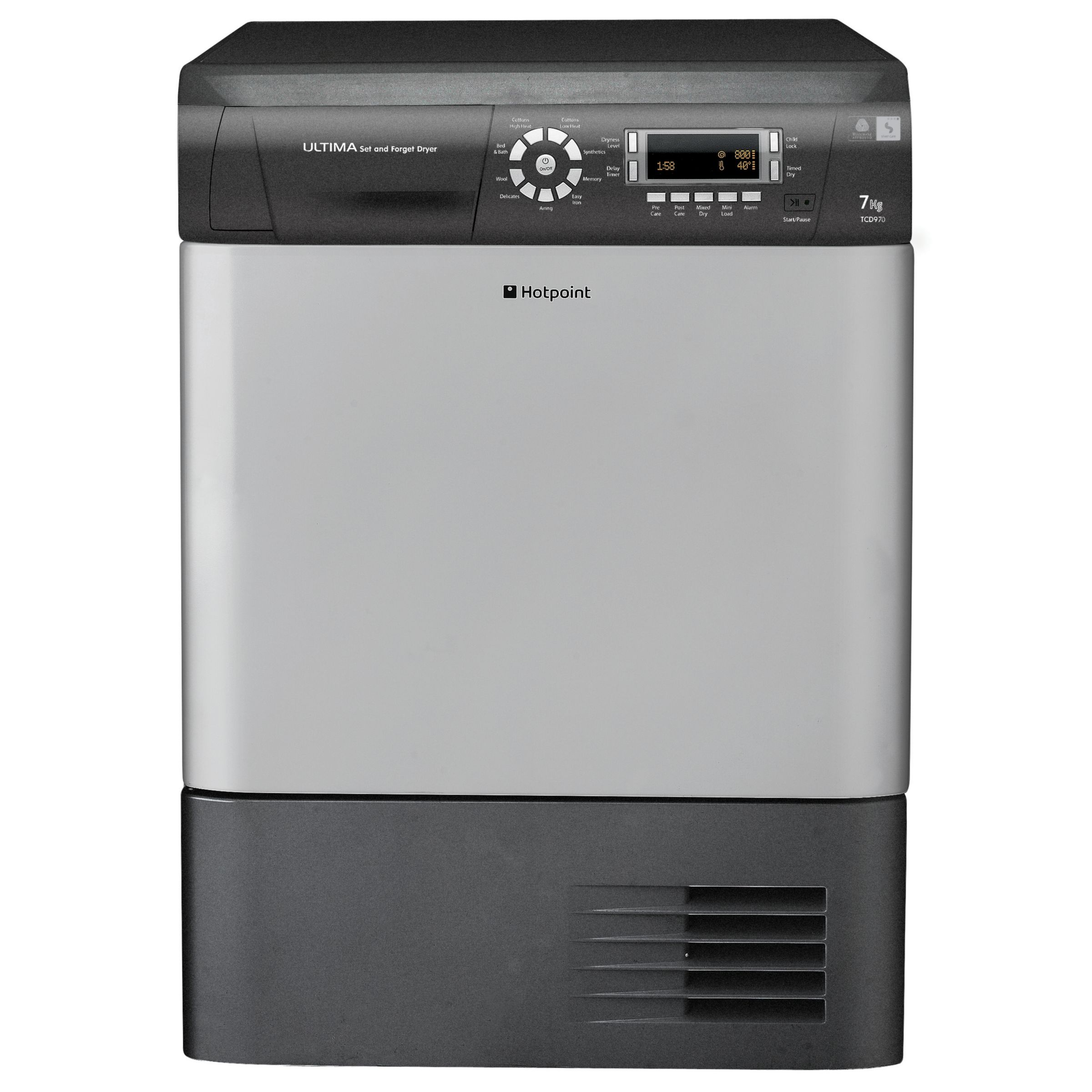 Hotpoint TCD970G Condenser Tumble Dryer, Graphite