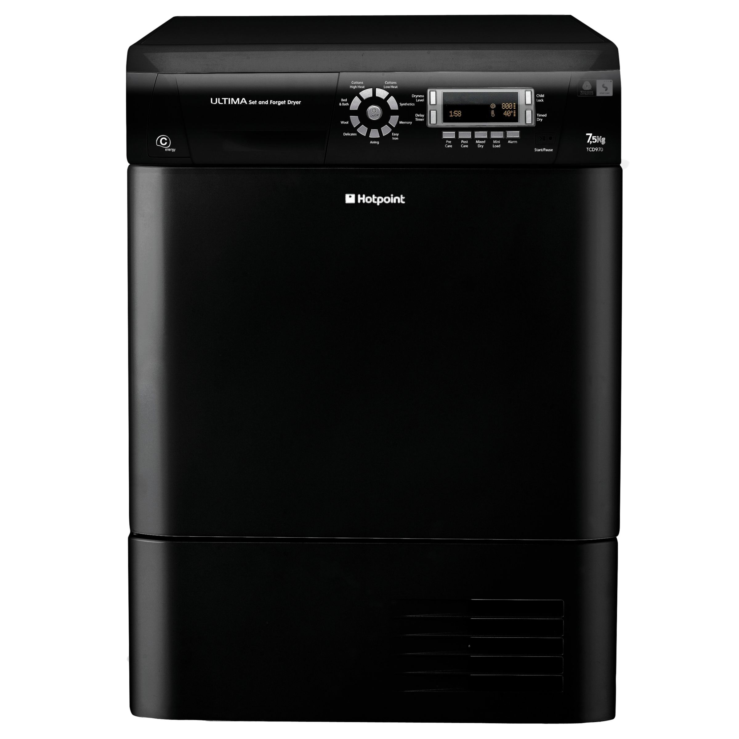 Hotpoint TCD970K Condenser Tumble Dryer, Black