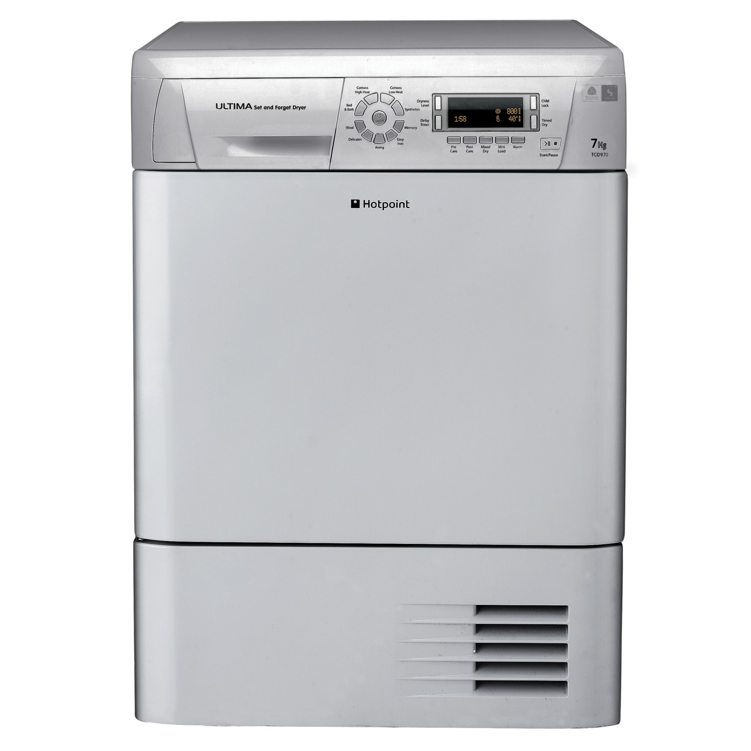 Hotpoint TCD970A Condenser Tumble Dryer Aluminium