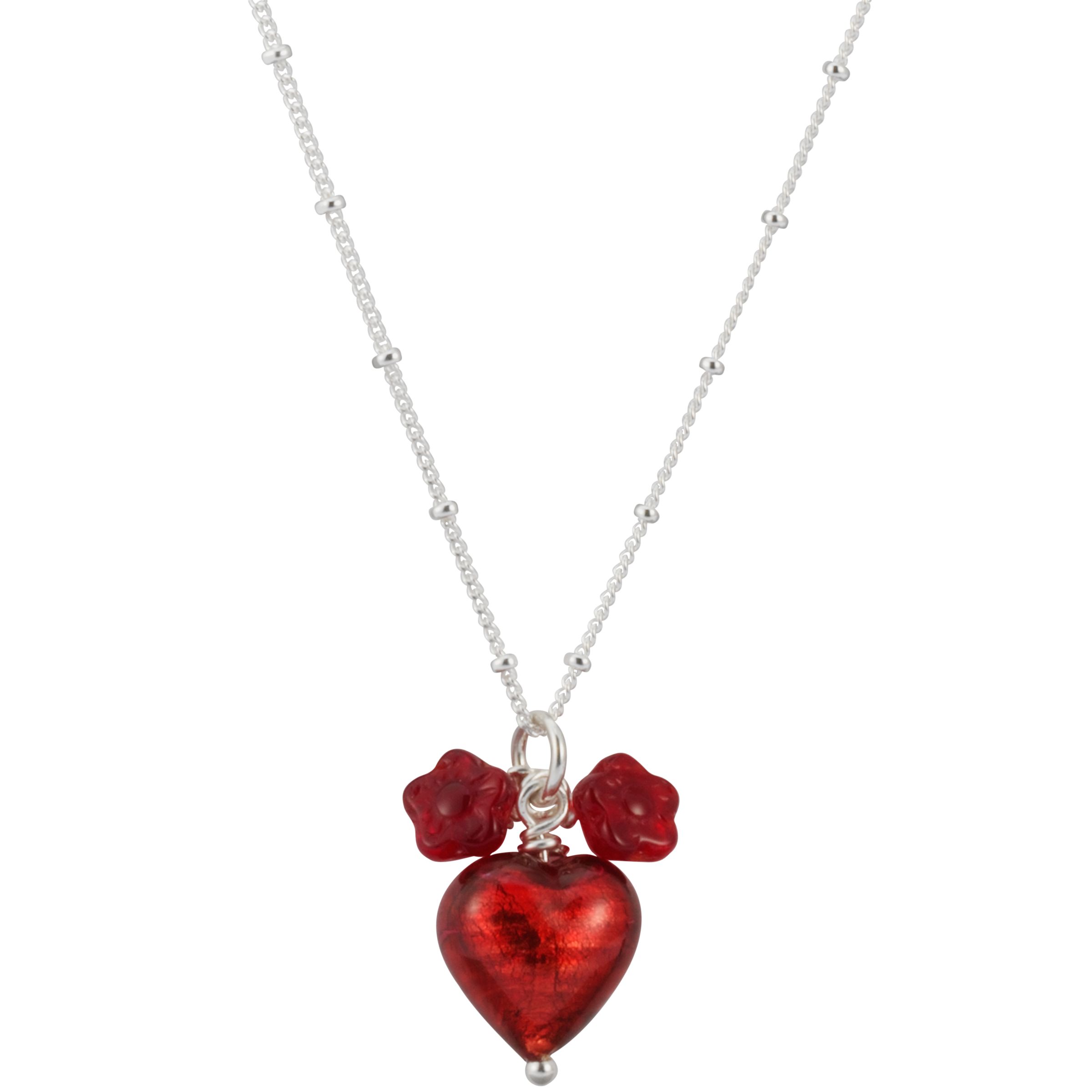 Martick Jewellery Murano Glass Pendant Necklace, Cranberry