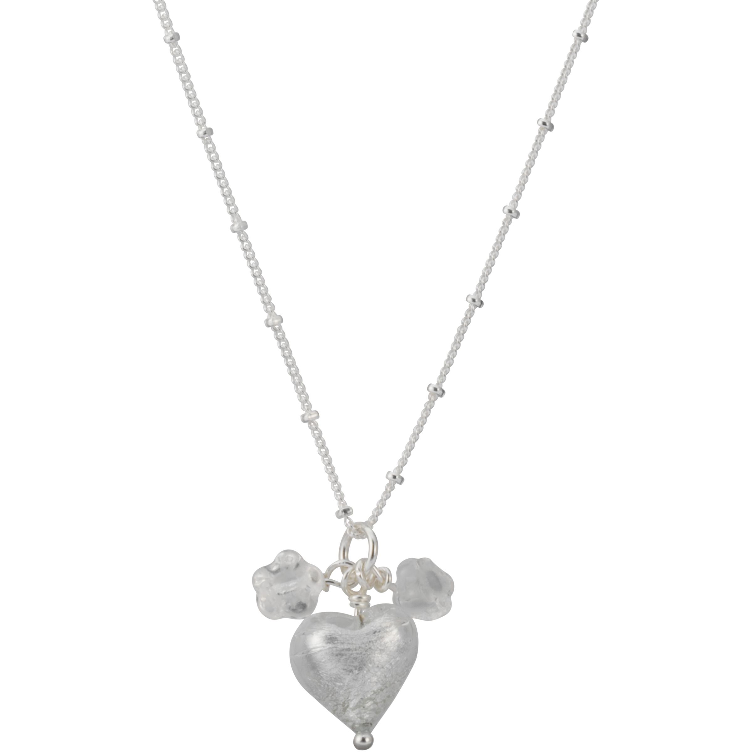 Martick Jewellery Murano Glass Pendant Necklace, Silver