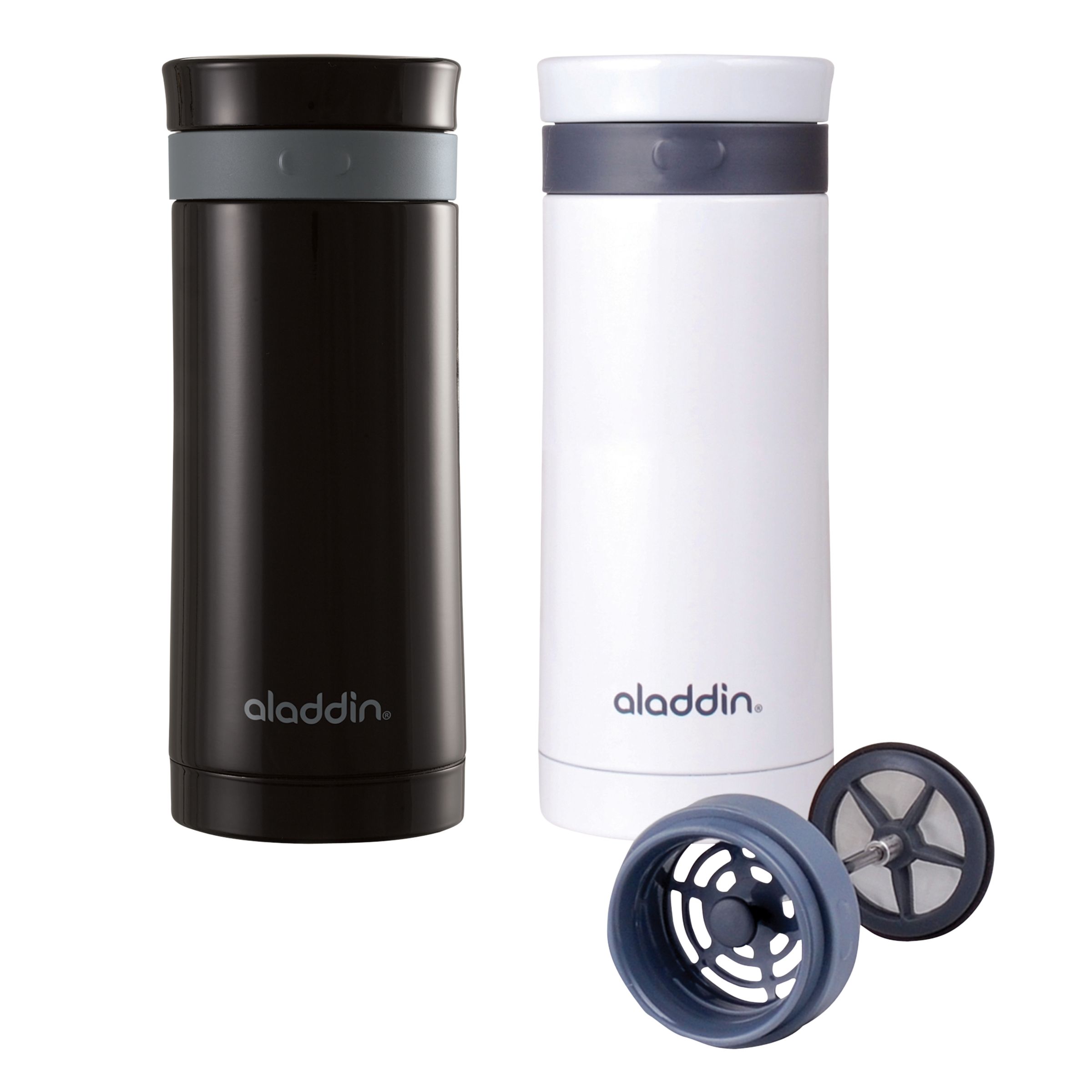 Aladdin Aveo Travel Press, Tea and Coffee Flask, Black