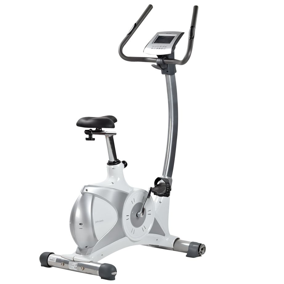 John Lewis EB2 Exercise Upright Bike WhiteSilver