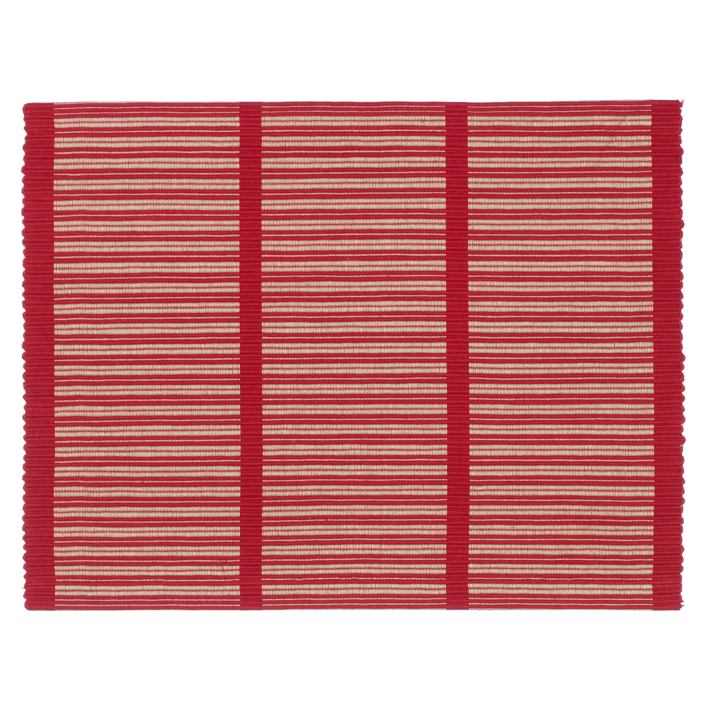 Linum Origon Placemats Pack of 2 RedBeige