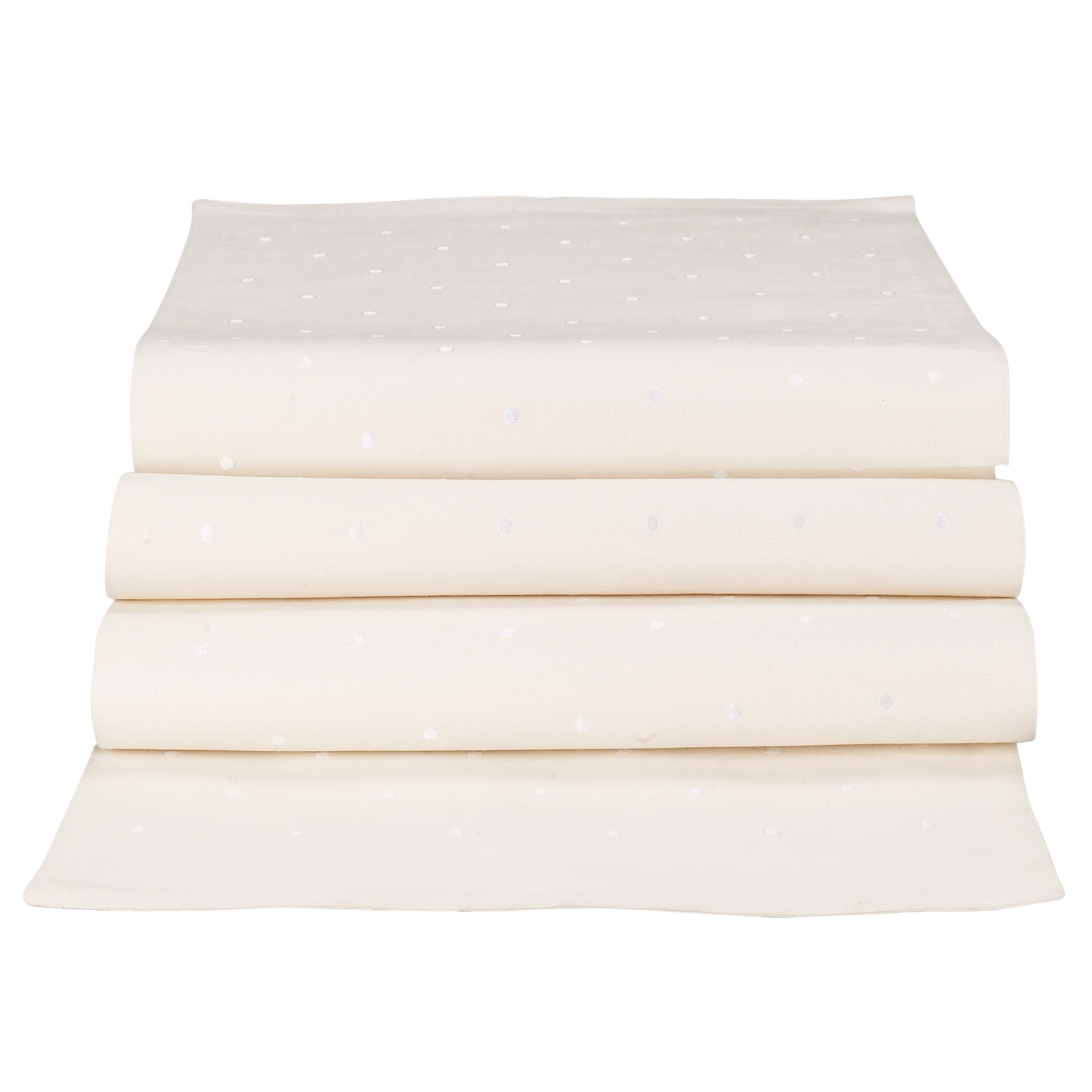 John Lewis Dots Runner, Cream/White